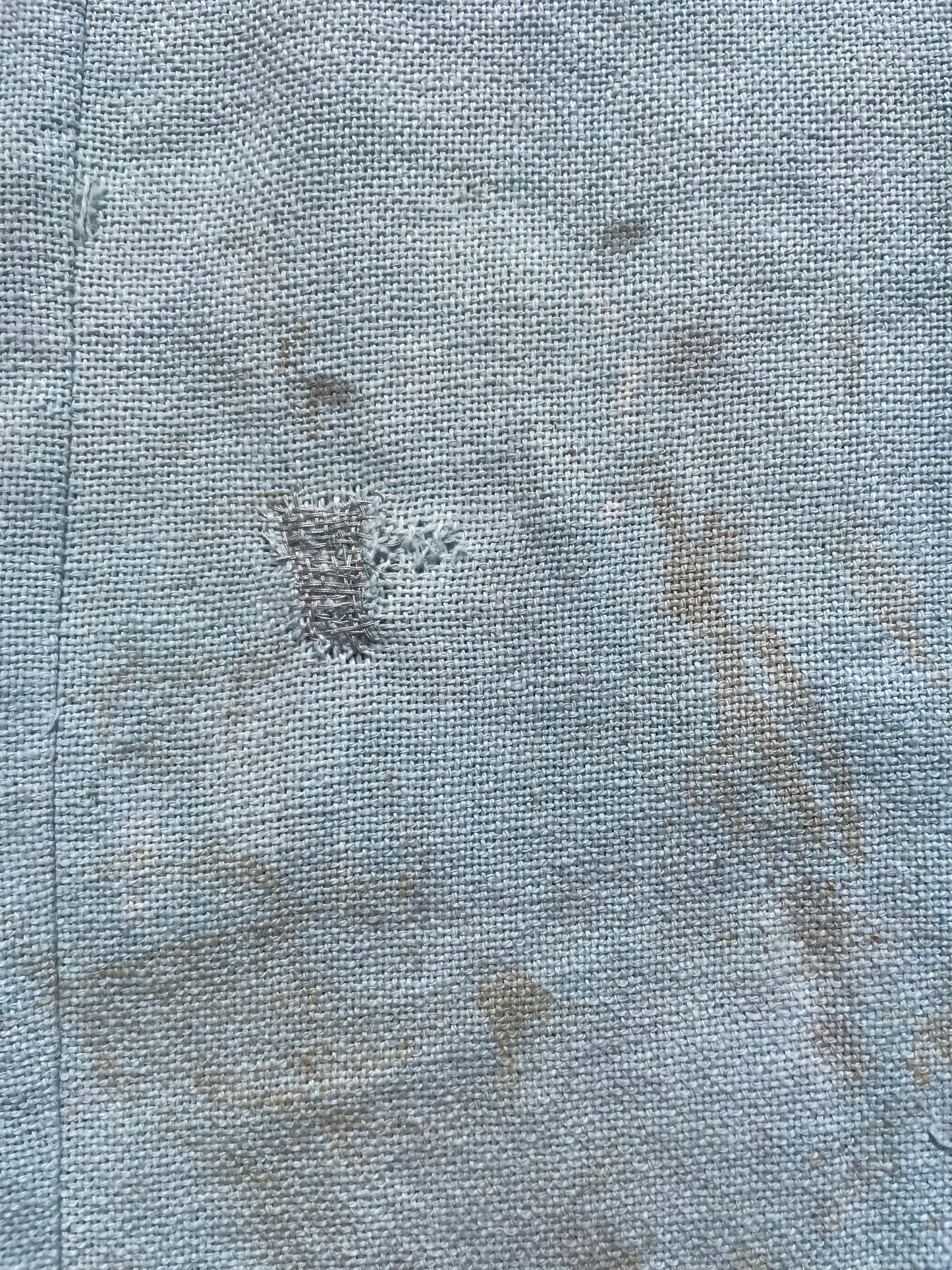 Rare 1930s Cornflower Blue Fall Front Linen Pants