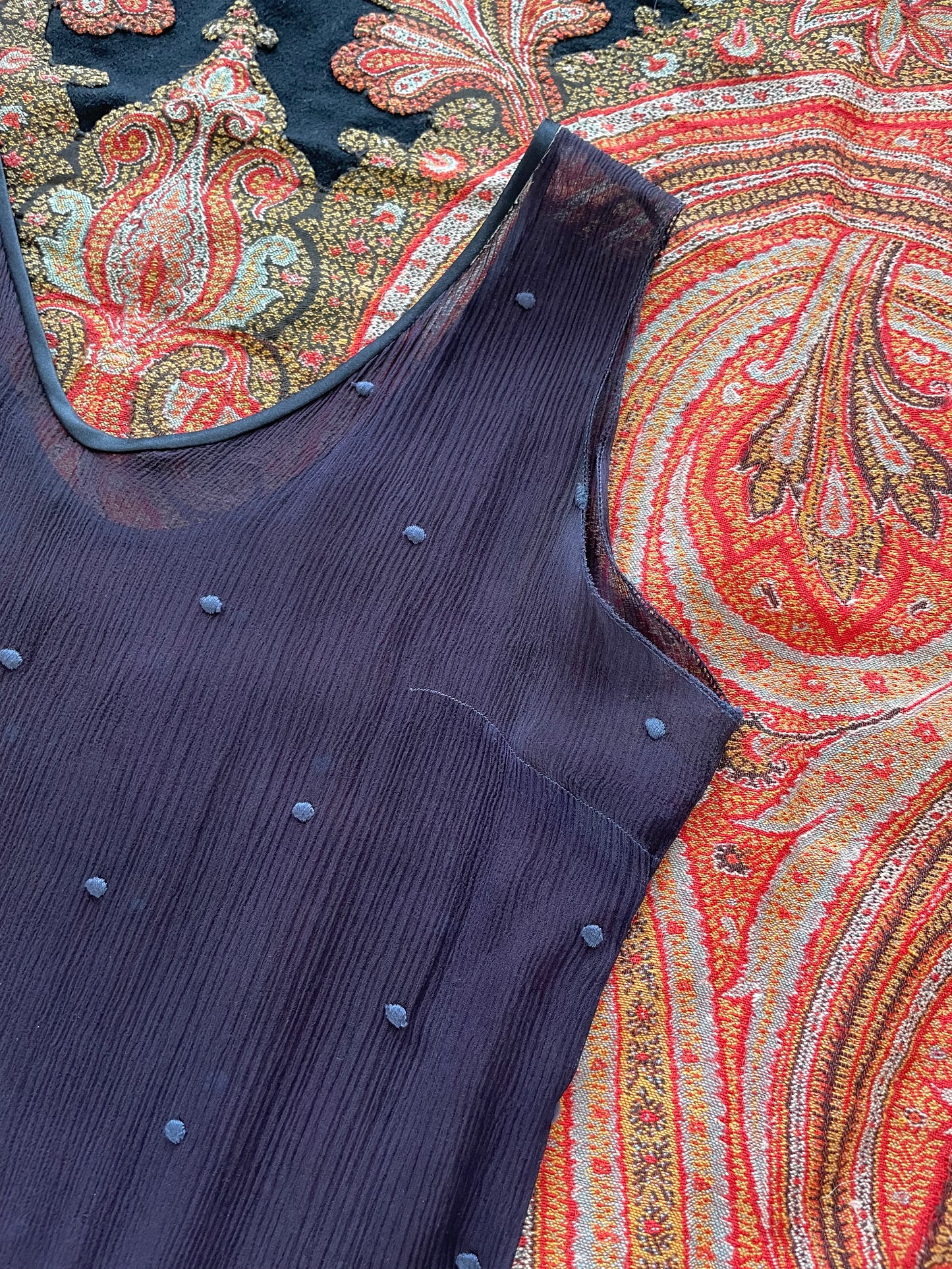 Antique 1920s Swiss Dot Chiffon Dress
