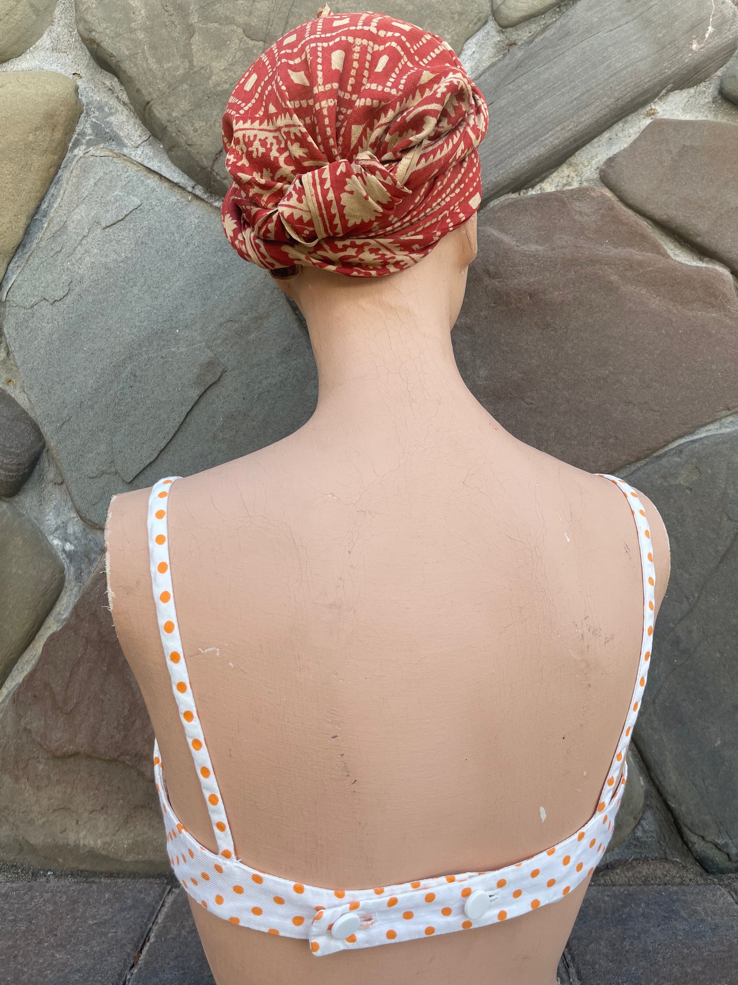1940s/1950s Polka Dot Spaghetti Strap Sun Top