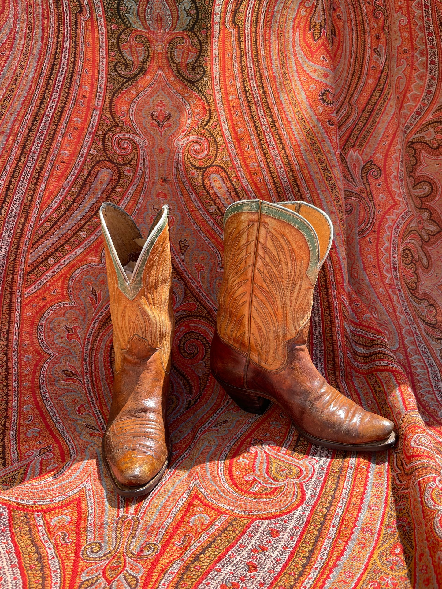 1940s Two Tone PeeWee Cowboy Boots