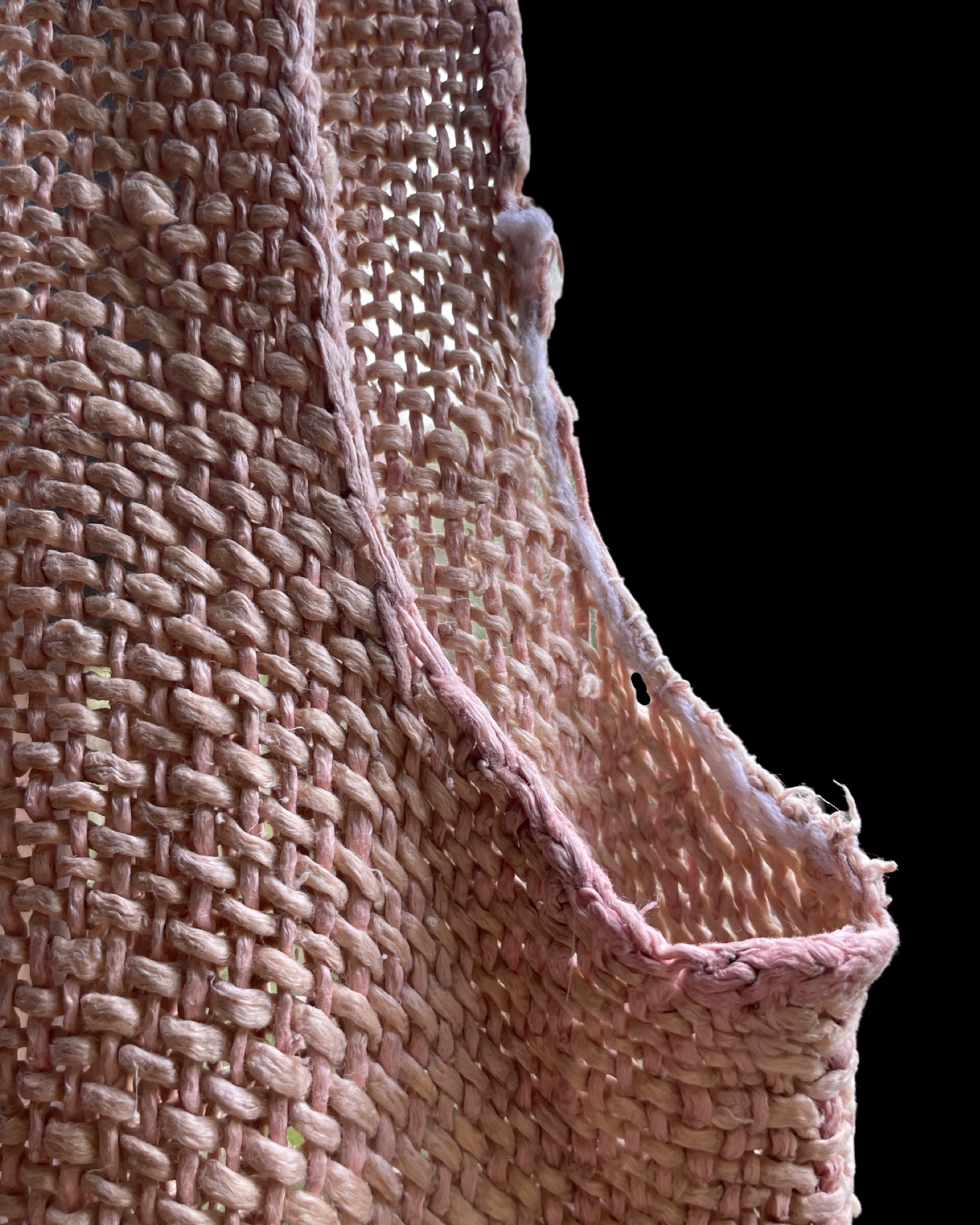 19th C Japanese Hand Knit Silk Farmers Vest