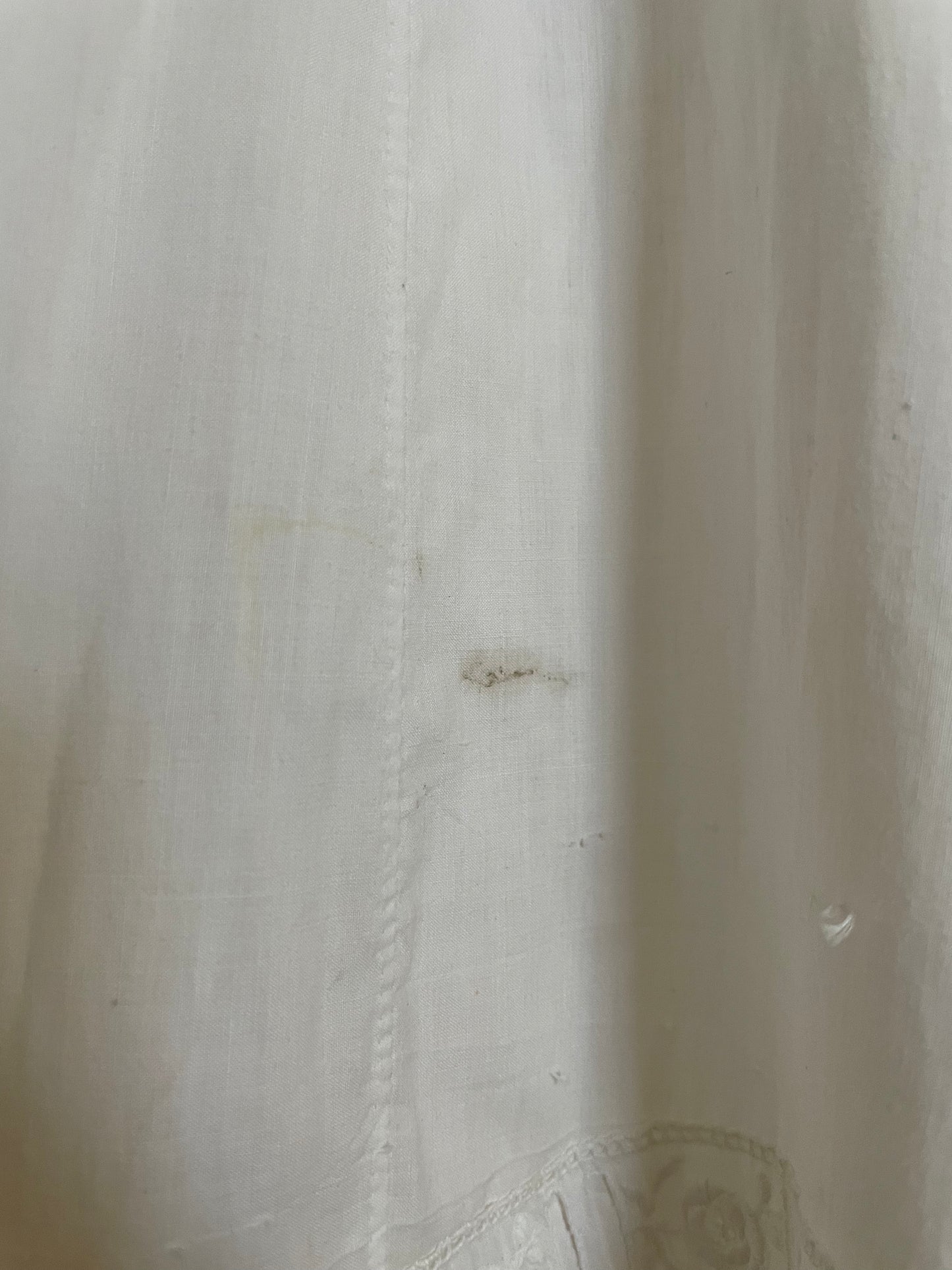 Edwardian Pigeon Breast Eyelet Cotton Slip Dress