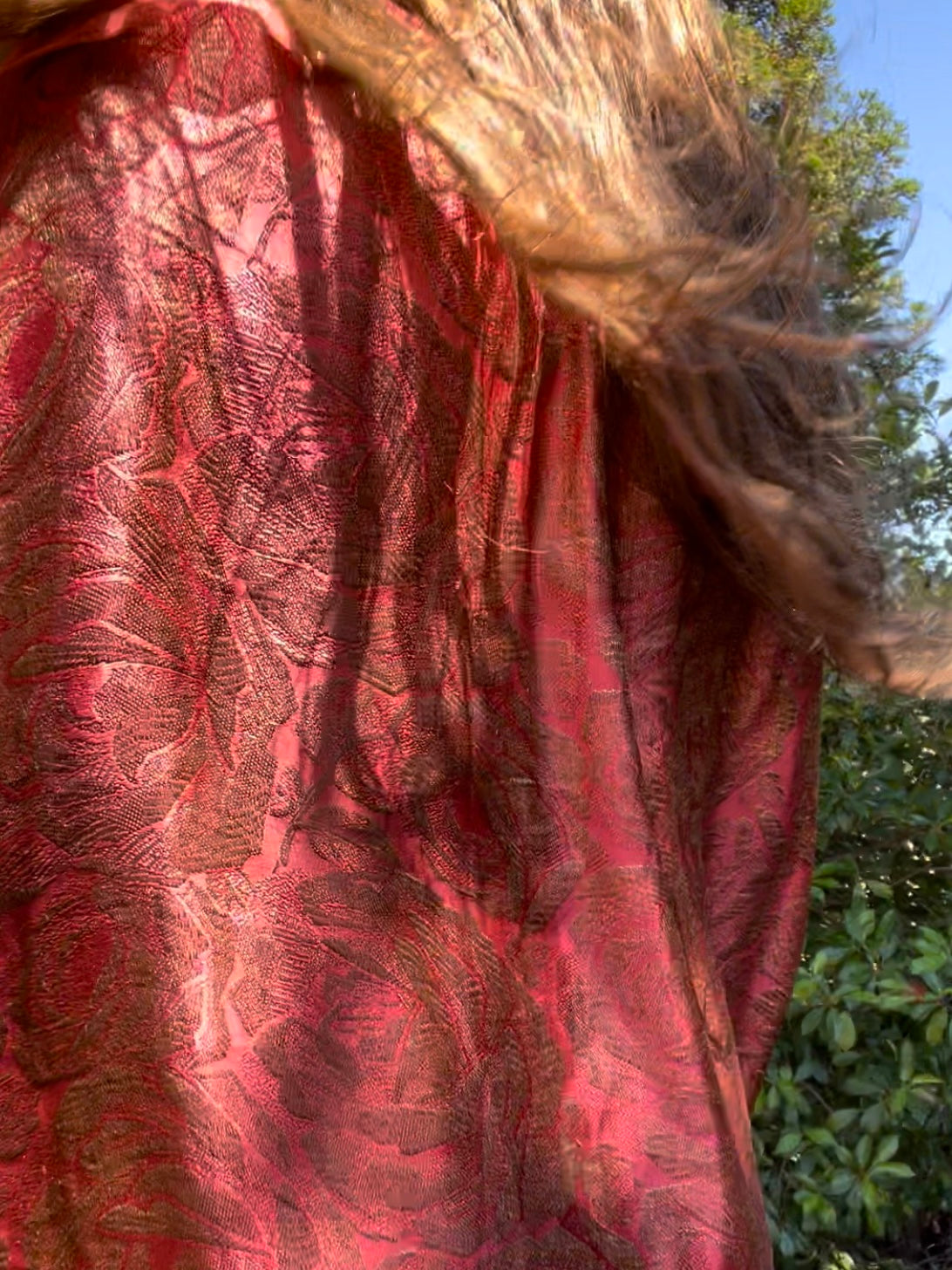 1920s Gold Lamé & Chiffon Cocoon Cape