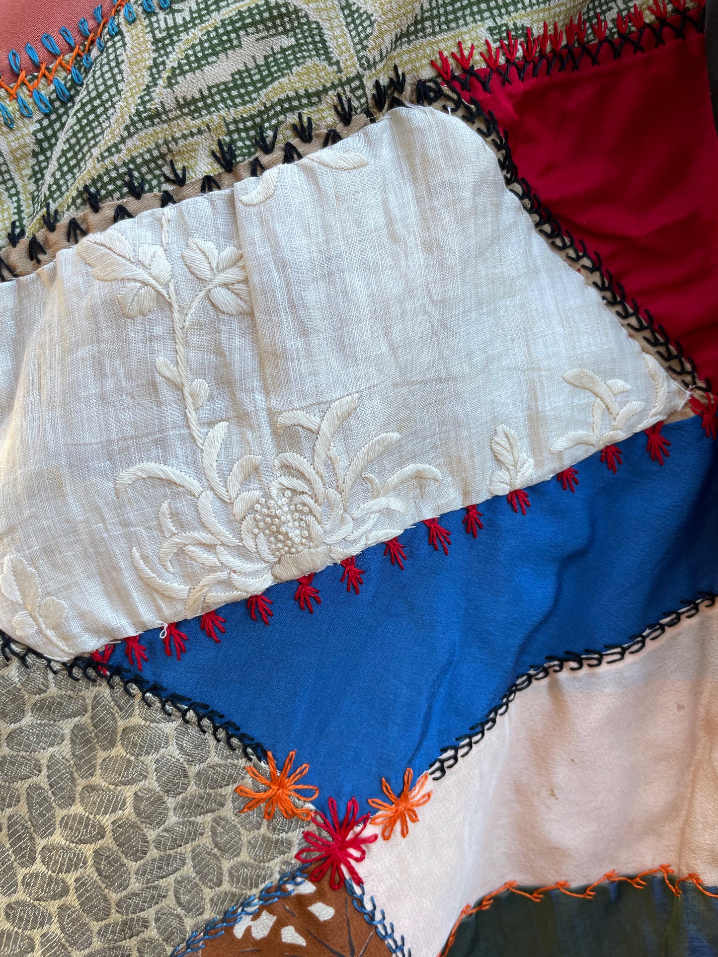 1930s Deco Kimono Style Crazy Quilt Coat