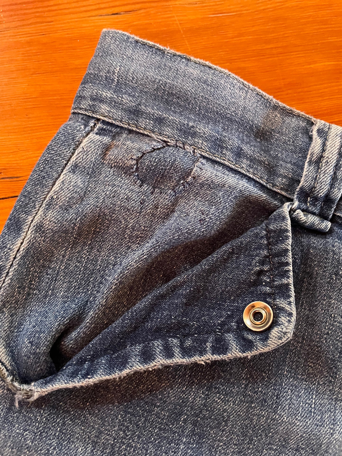 1950s Ranch-Maid Western Side Zip Denim Shorts