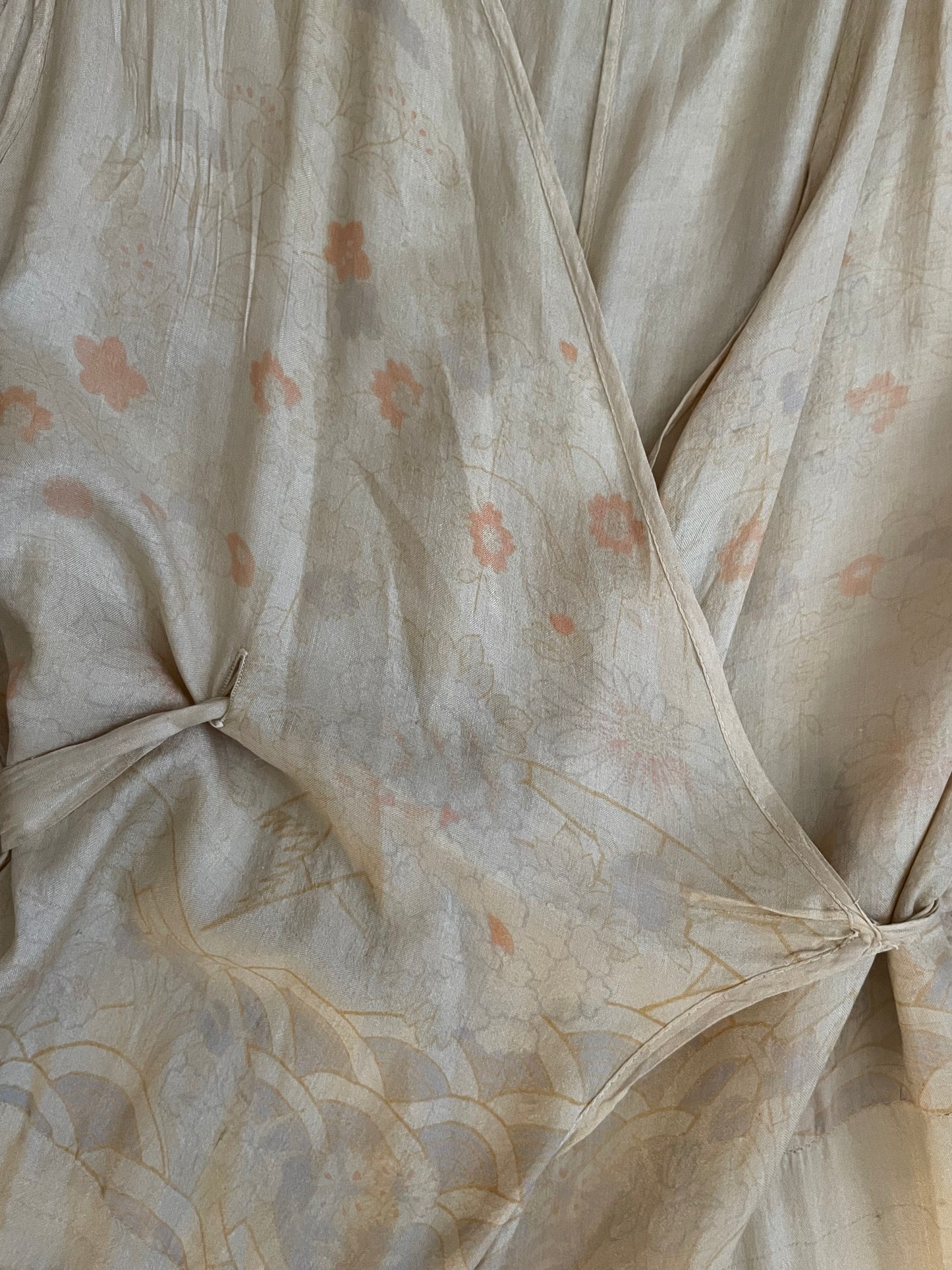1930s Pongee Silk Japanese Beach Pajamas