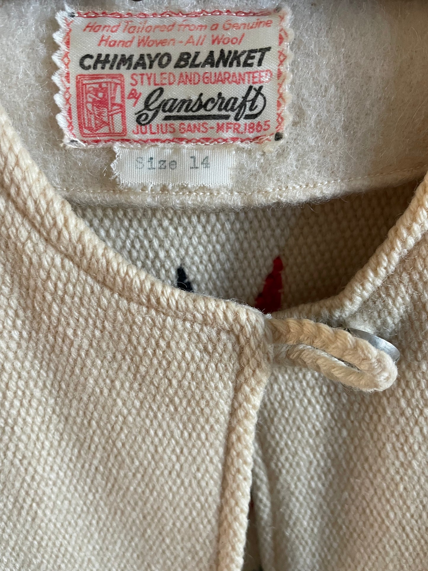 1940s Chimayo Woven & Wool Coat