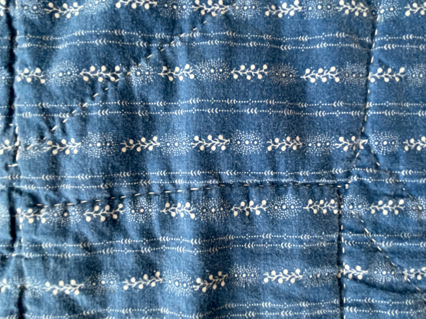 Antique 19th Century Folk Art Cotton Crazy Quilt