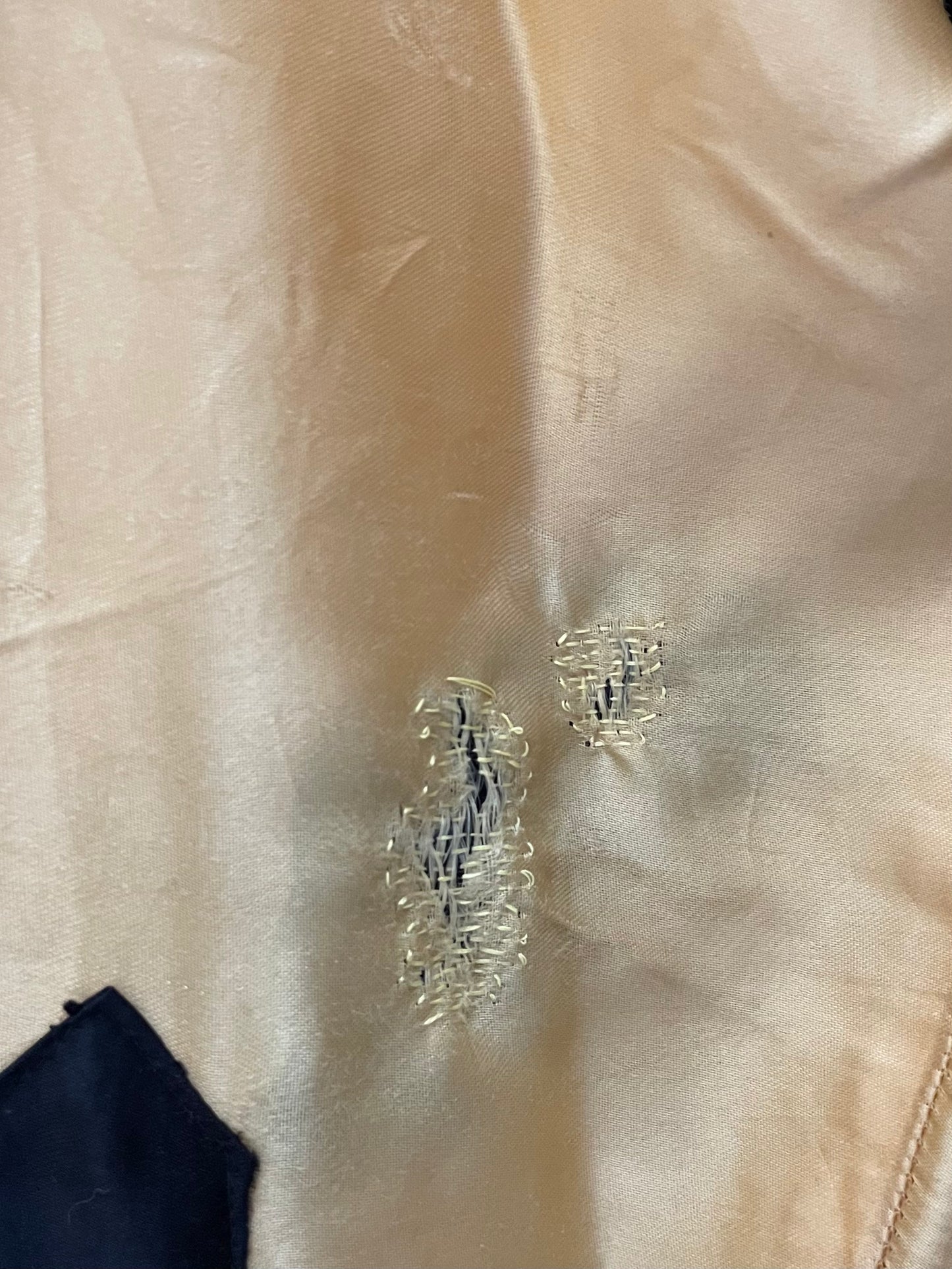 1940s Marigold Embroidered Satin Western Shirt