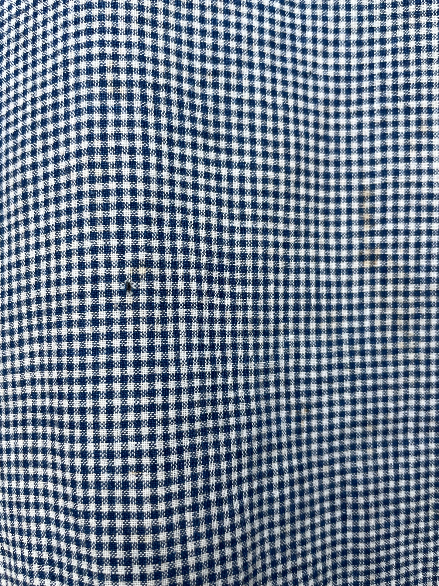 Antique Primitive Indigo Checkered Homespun Pinafore Dress