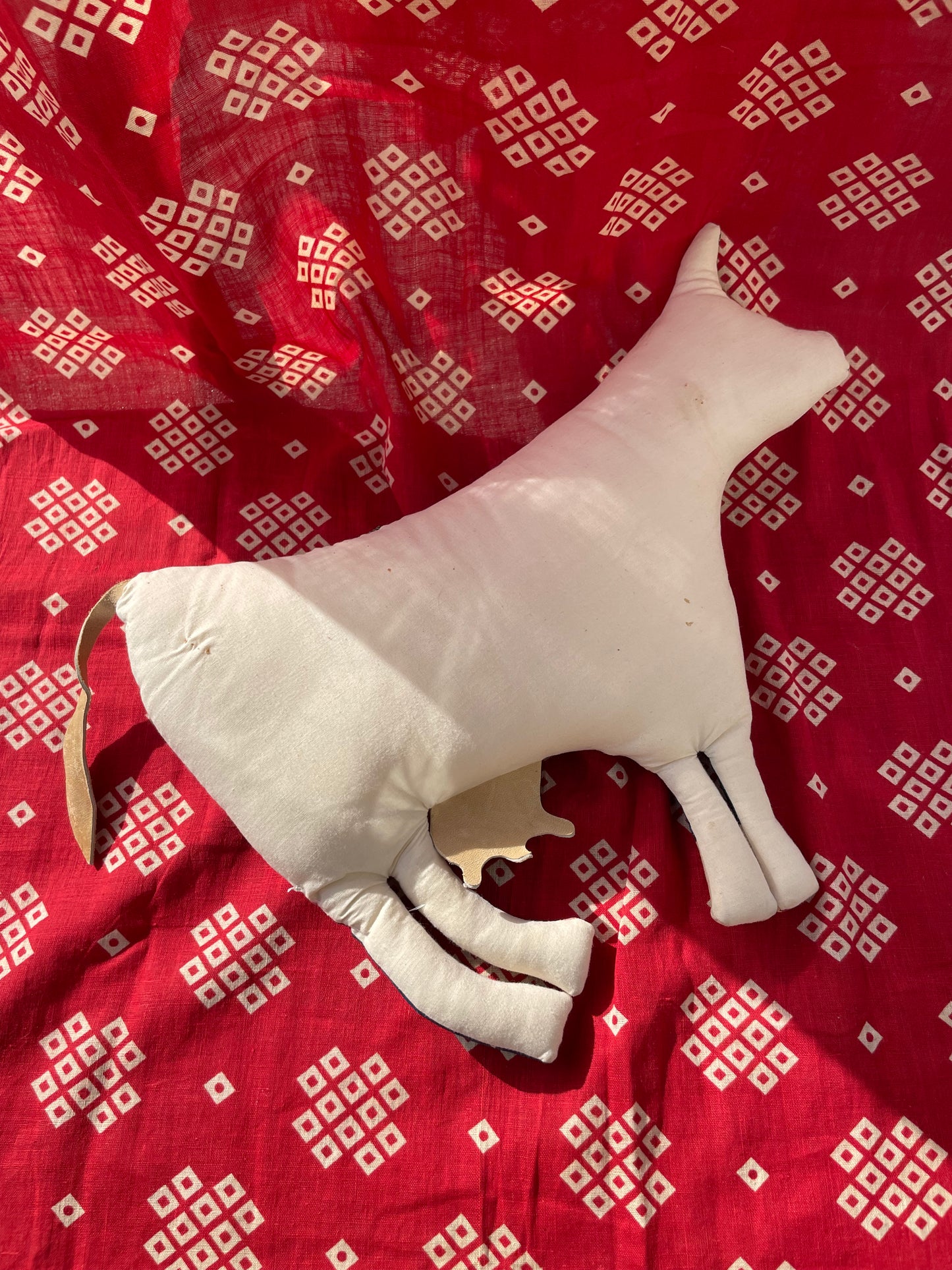 1920s/30s Quilt Top Stuffed Toy Animal/ Pillow