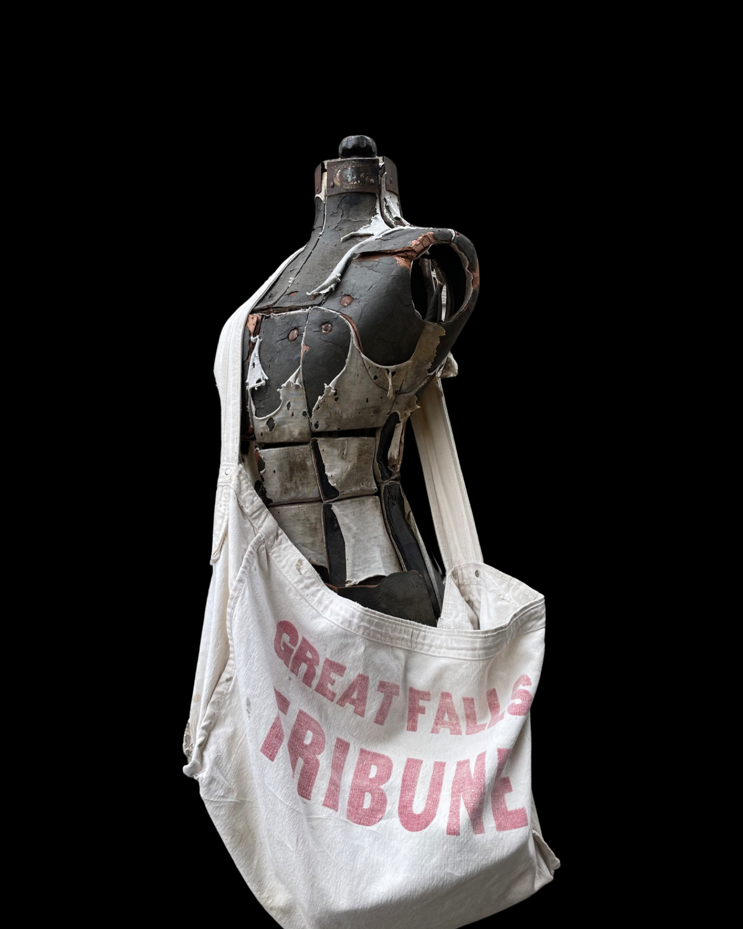 1940s-1950s Newsboy Canvas Carrier Bag