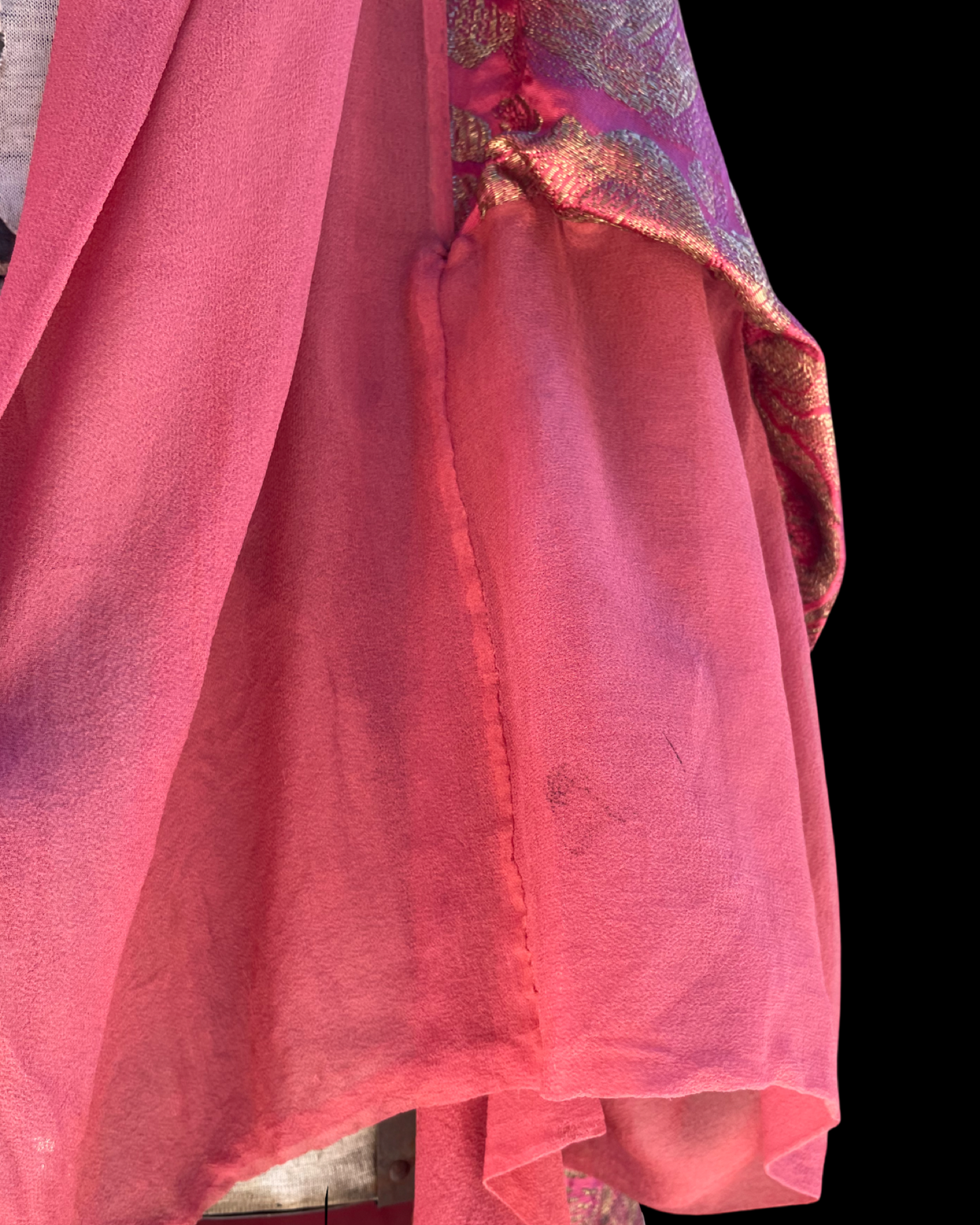 1920s Gold Lamé & Chiffon Cocoon Cape