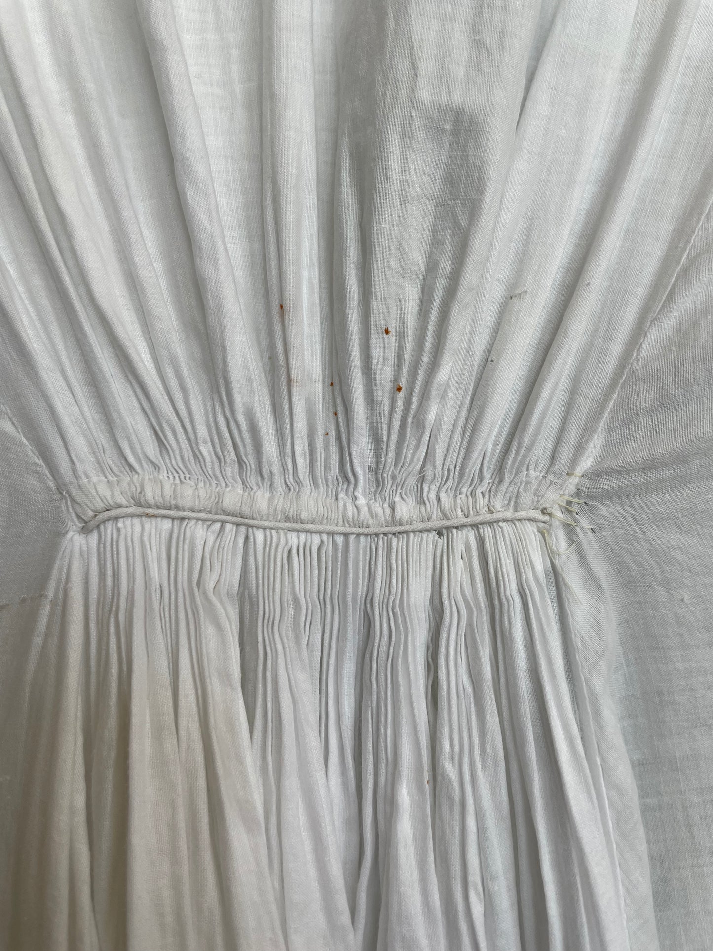 Antique Victorian Cotton Eyelet Trained Trousseau