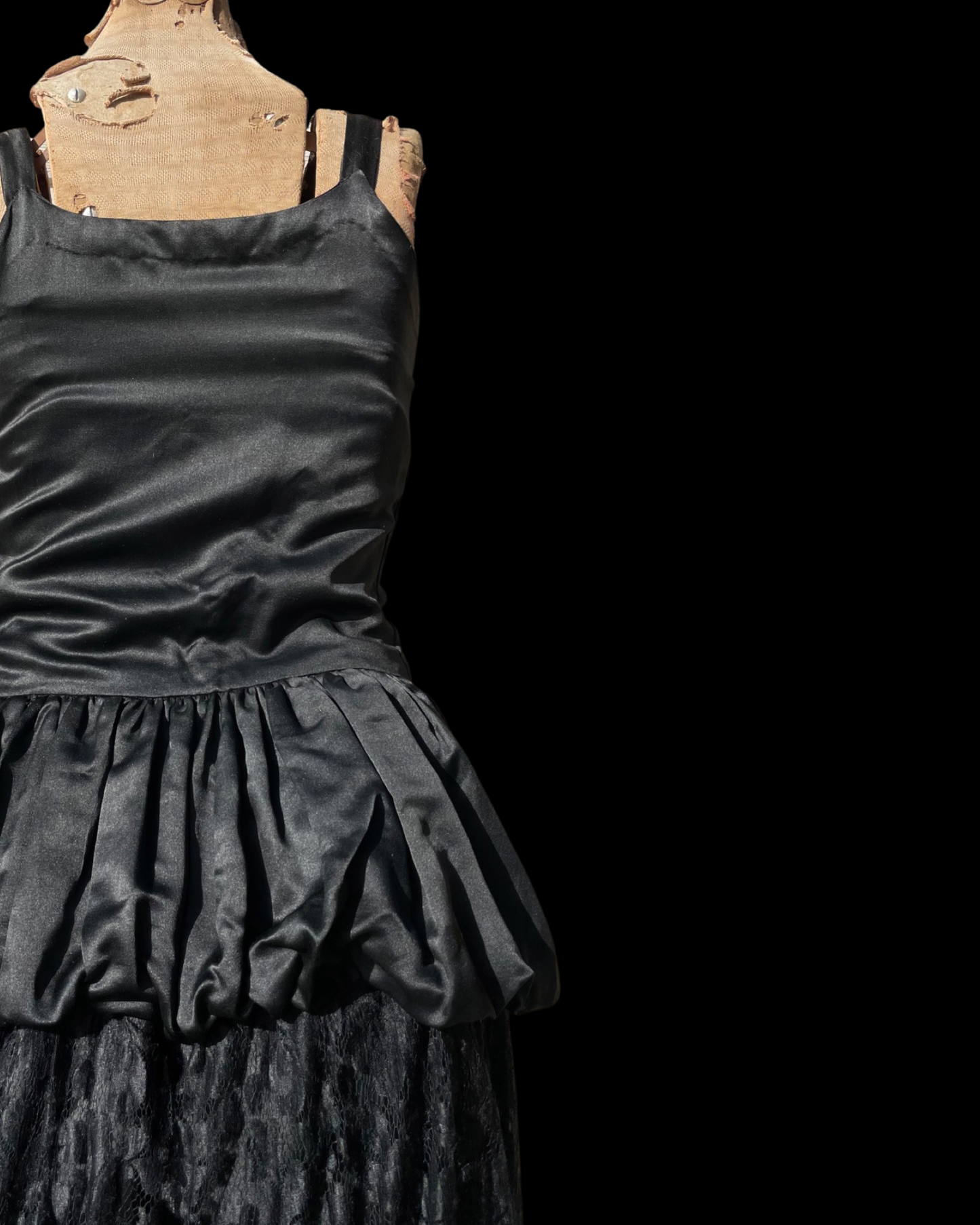 1920s Robe De Style Silk Satin Lace Dress
