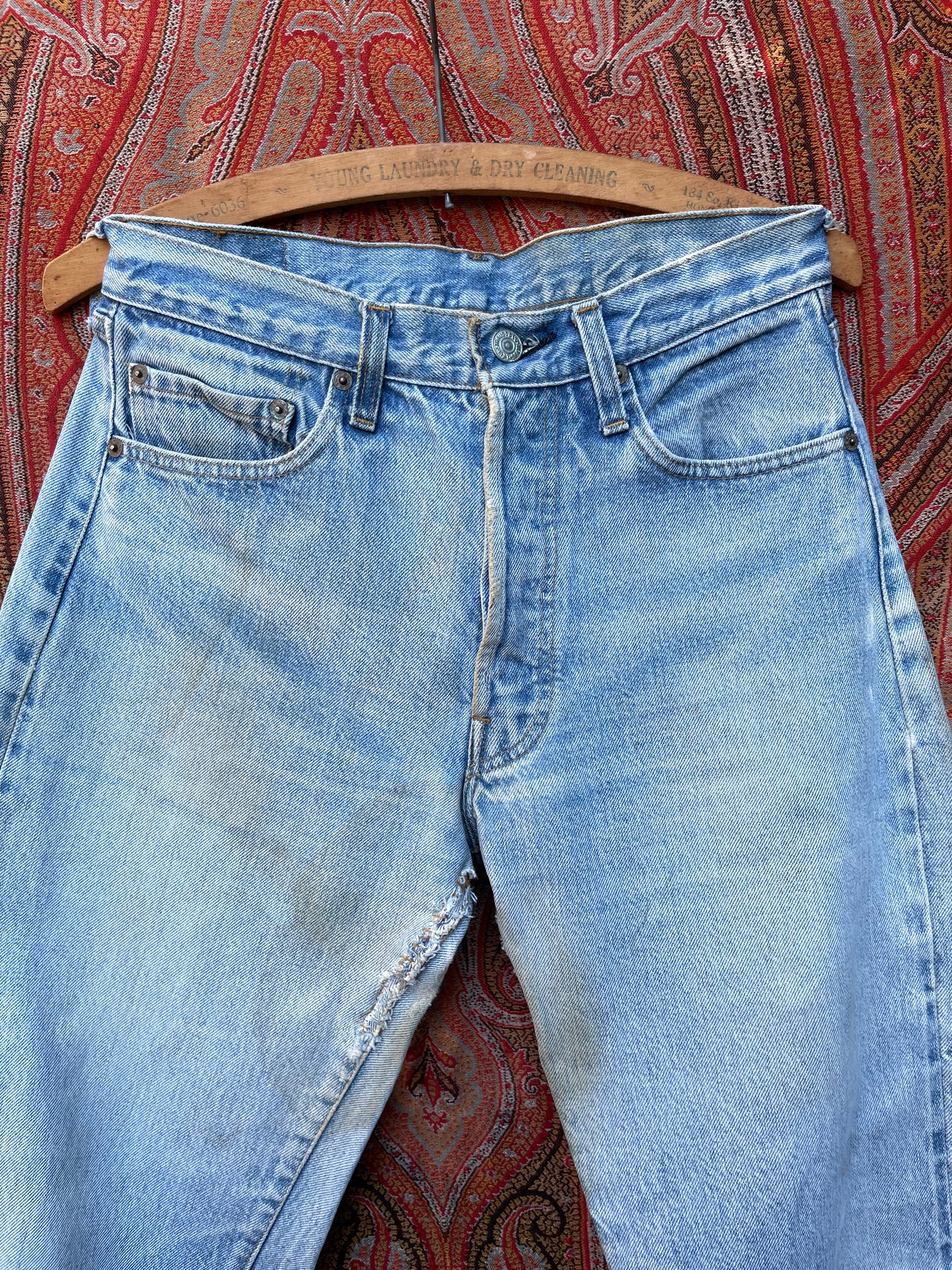 1980s Selvedge Distressed 501 Levis