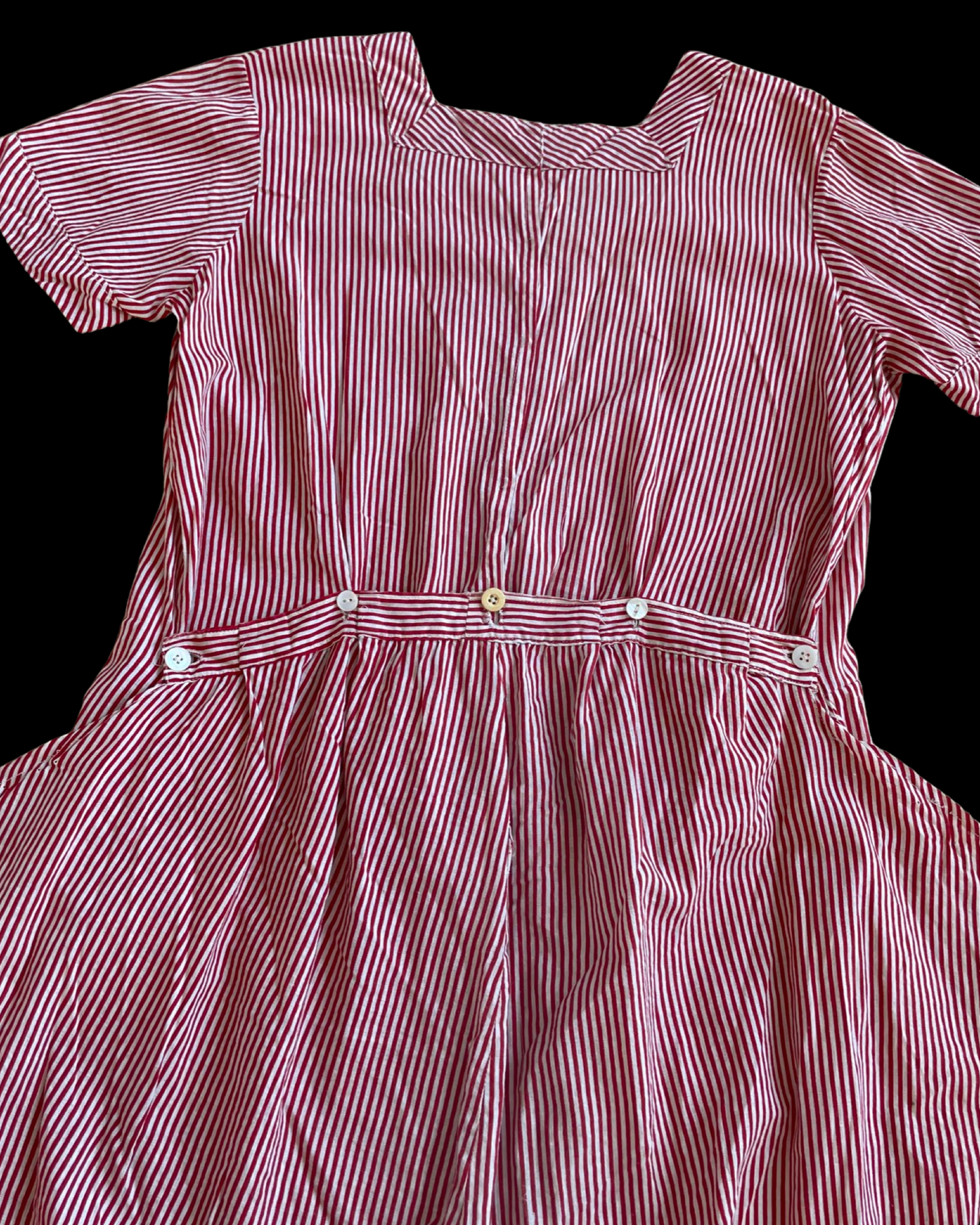 Early 20th Century Candy Striped Cotton Swim/ Playsuit