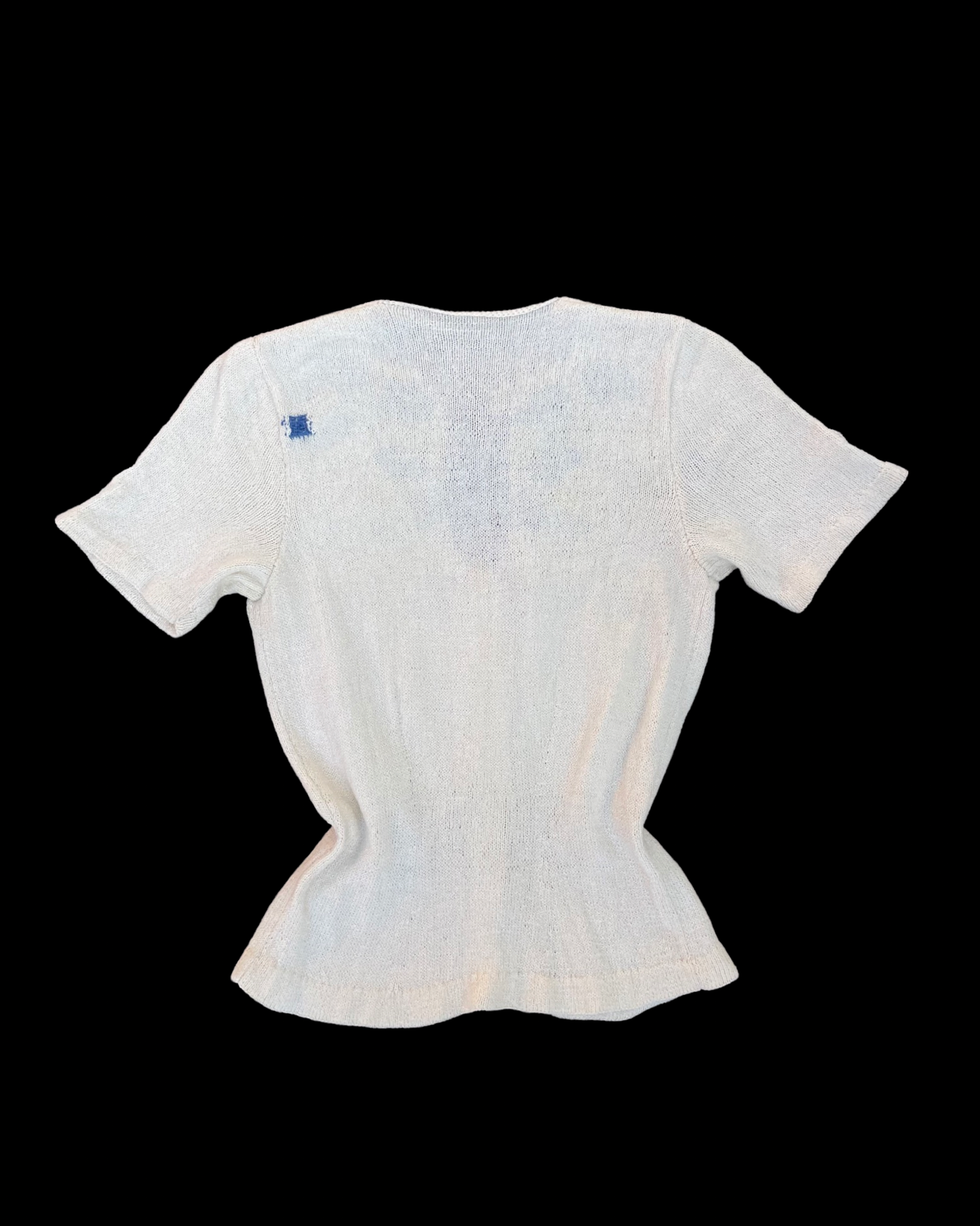 1940 Embroidered Rayon Knit Button Front