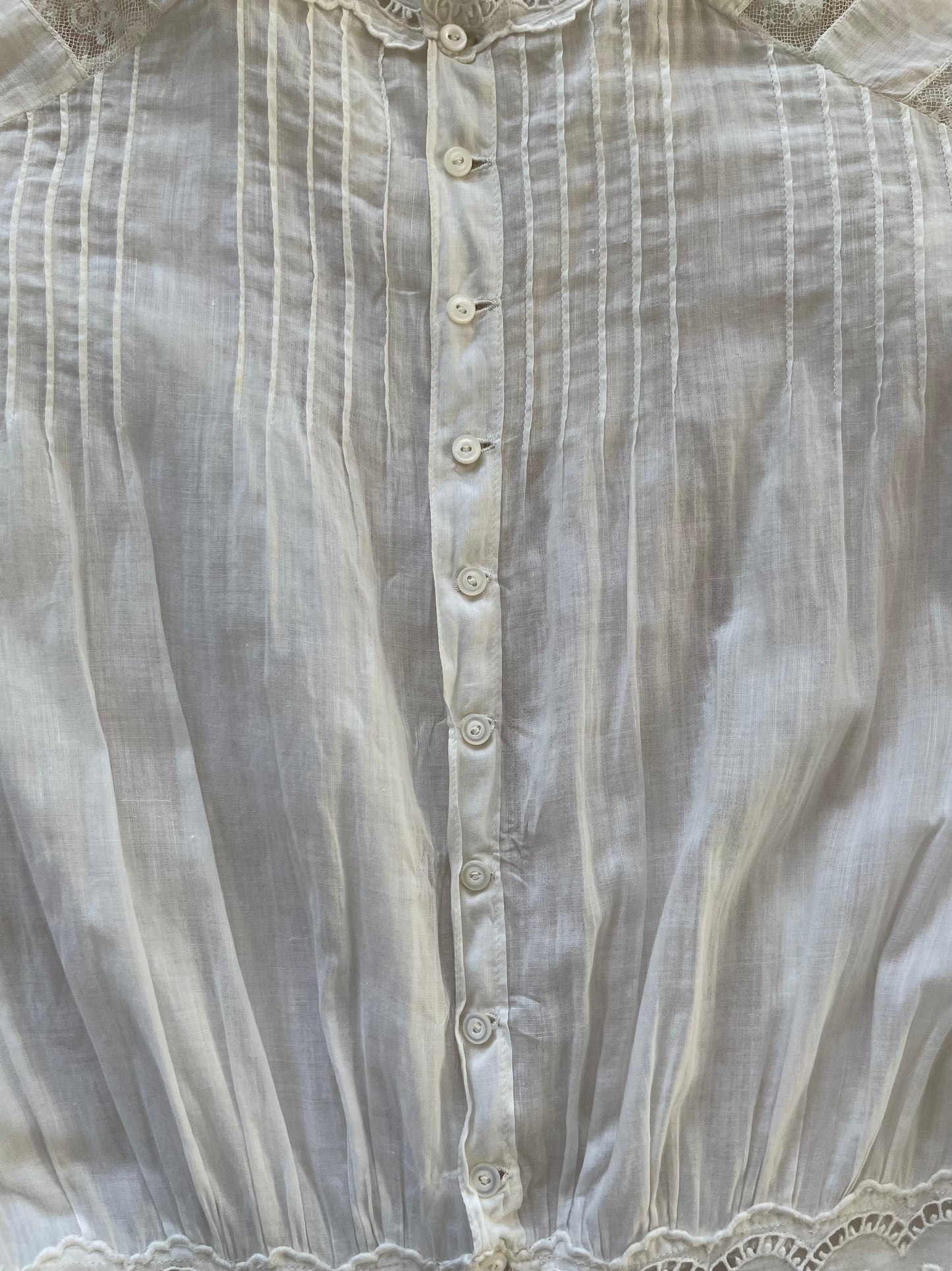 Edwardian Cotton Lawn Eyelet Prairie Dress