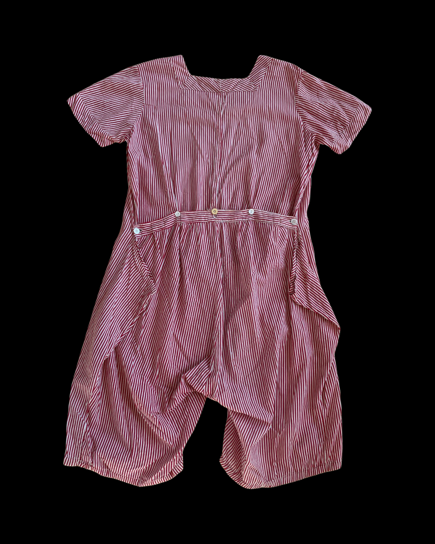Early 20th Century Candy Striped Cotton Swim/ Playsuit