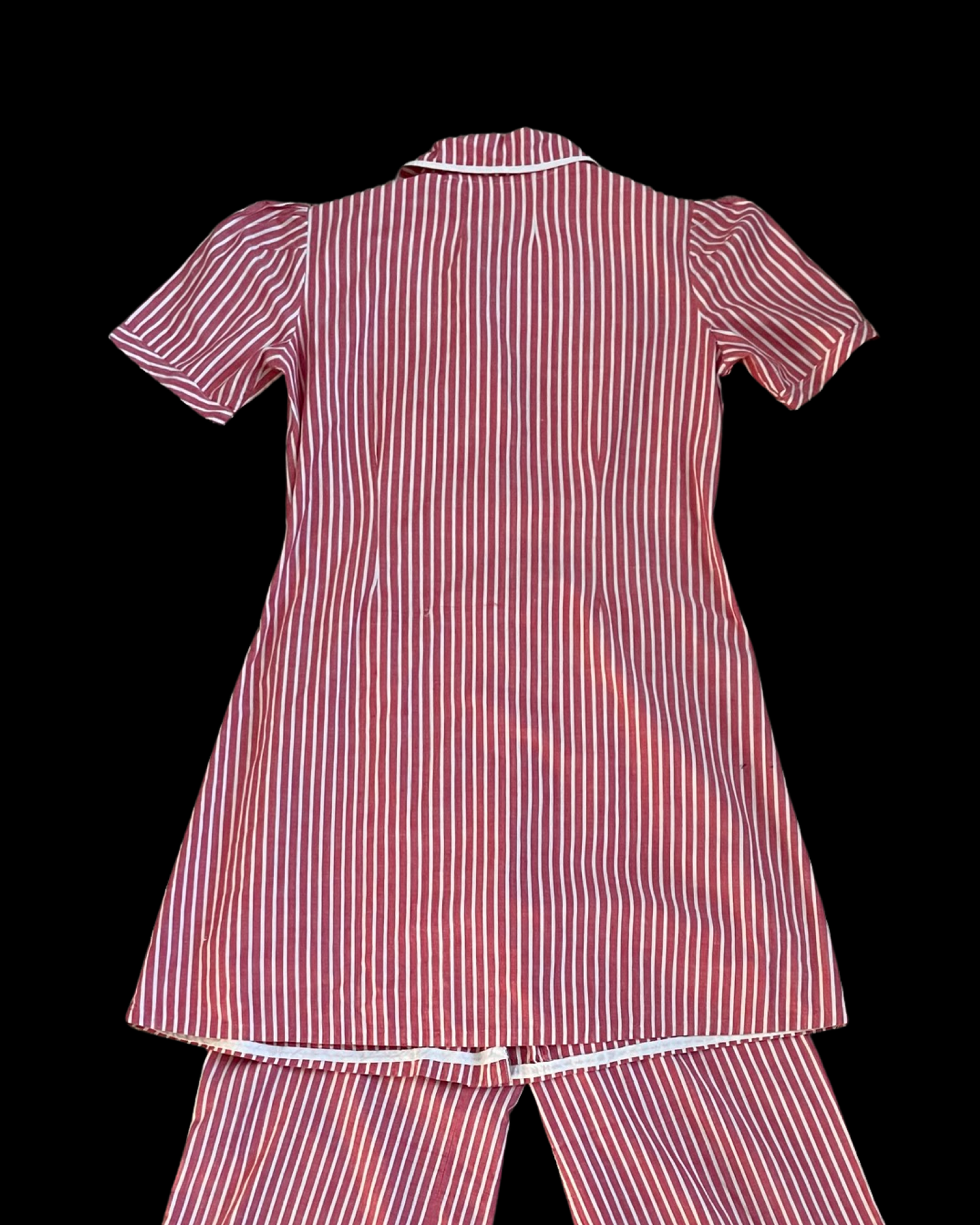 1940s Candy Striped Cotton 3 Piece Pant Set