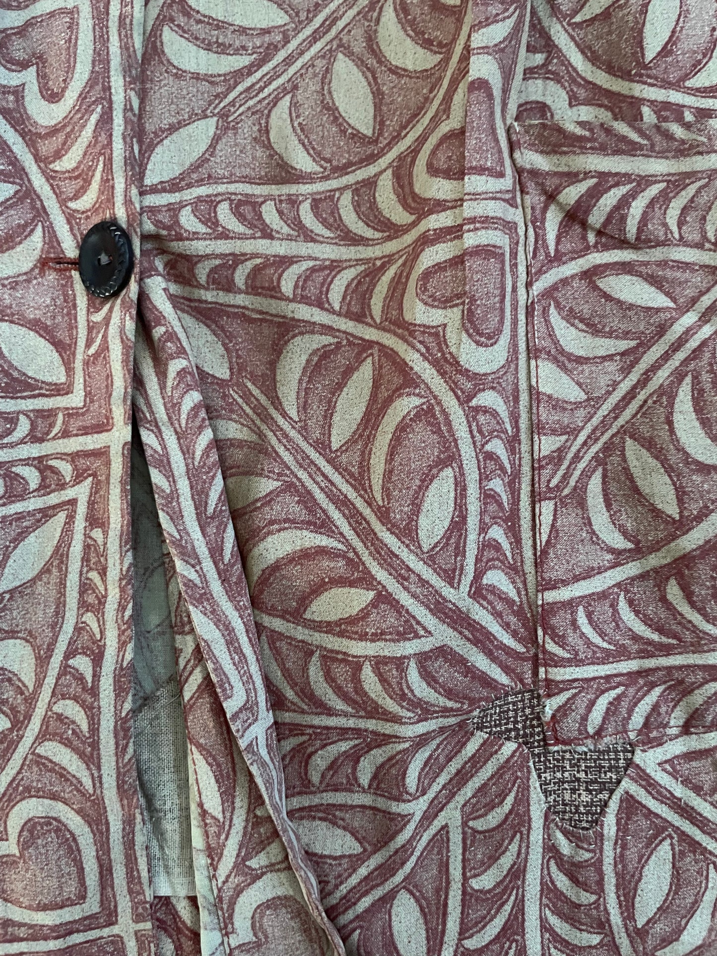 1930s Heart Tile Smock