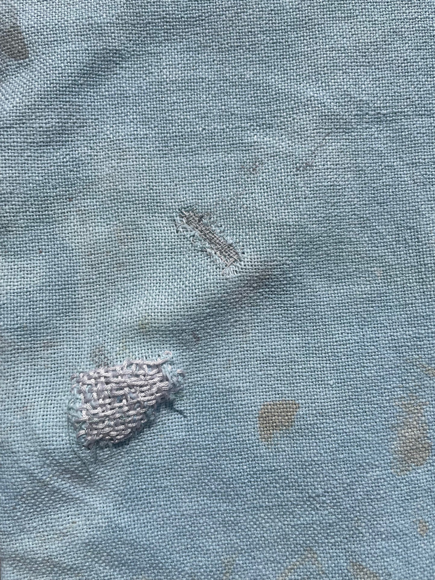 Rare 1930s Cornflower Blue Fall Front Linen Pants