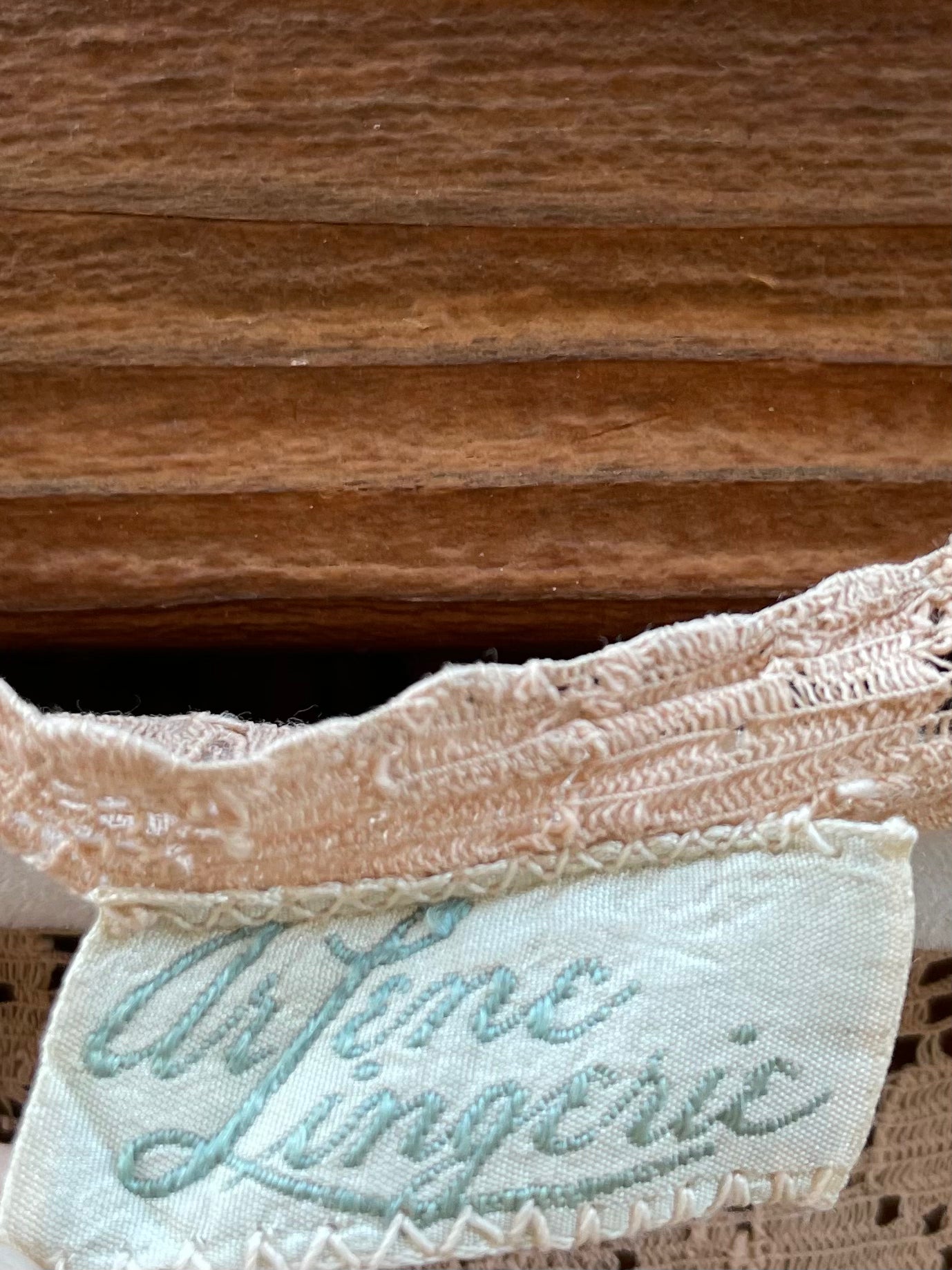 1930s Minty Silk & Ecru Lace Bias Cut Slip Dress