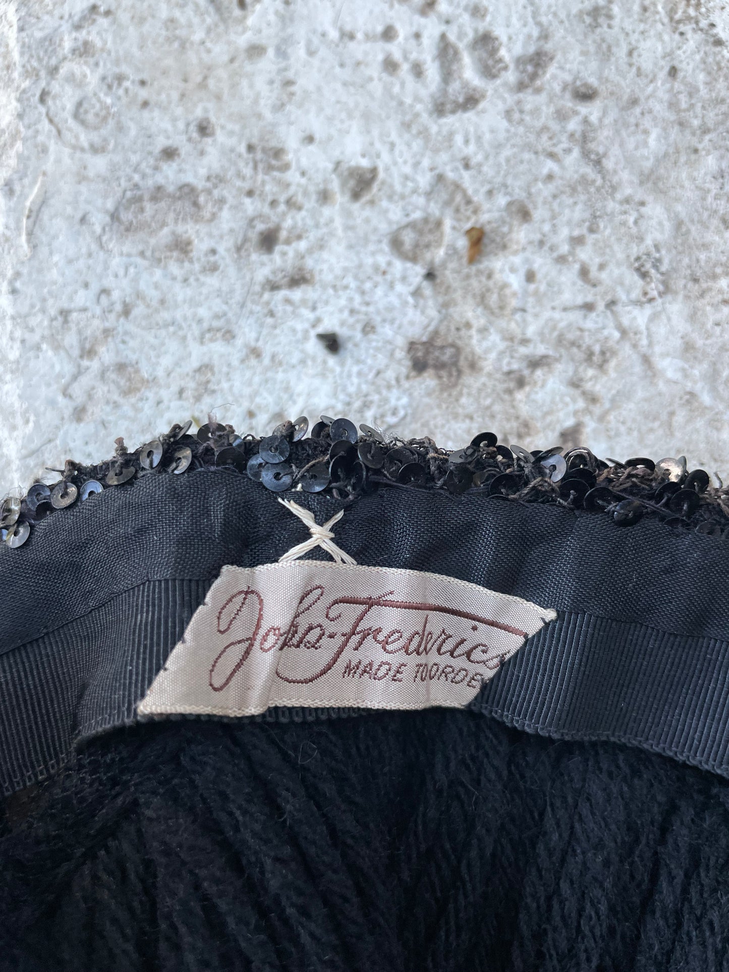 Rare Custom Made 1940s Sequined Rowed Yarn Skirt