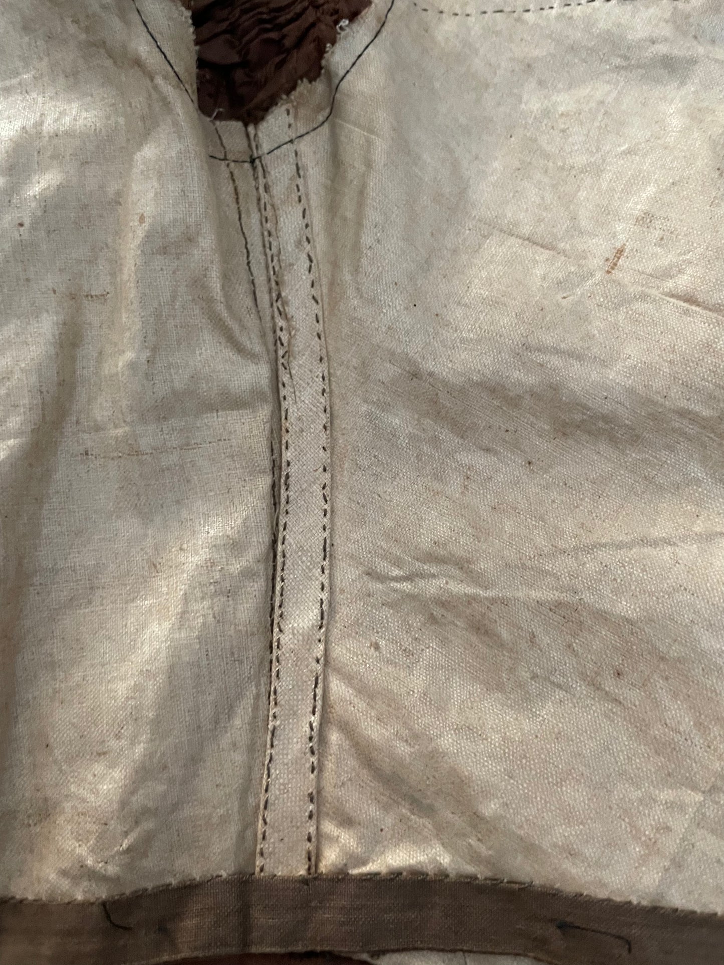 1840s Oak Leaf Silk Bodice