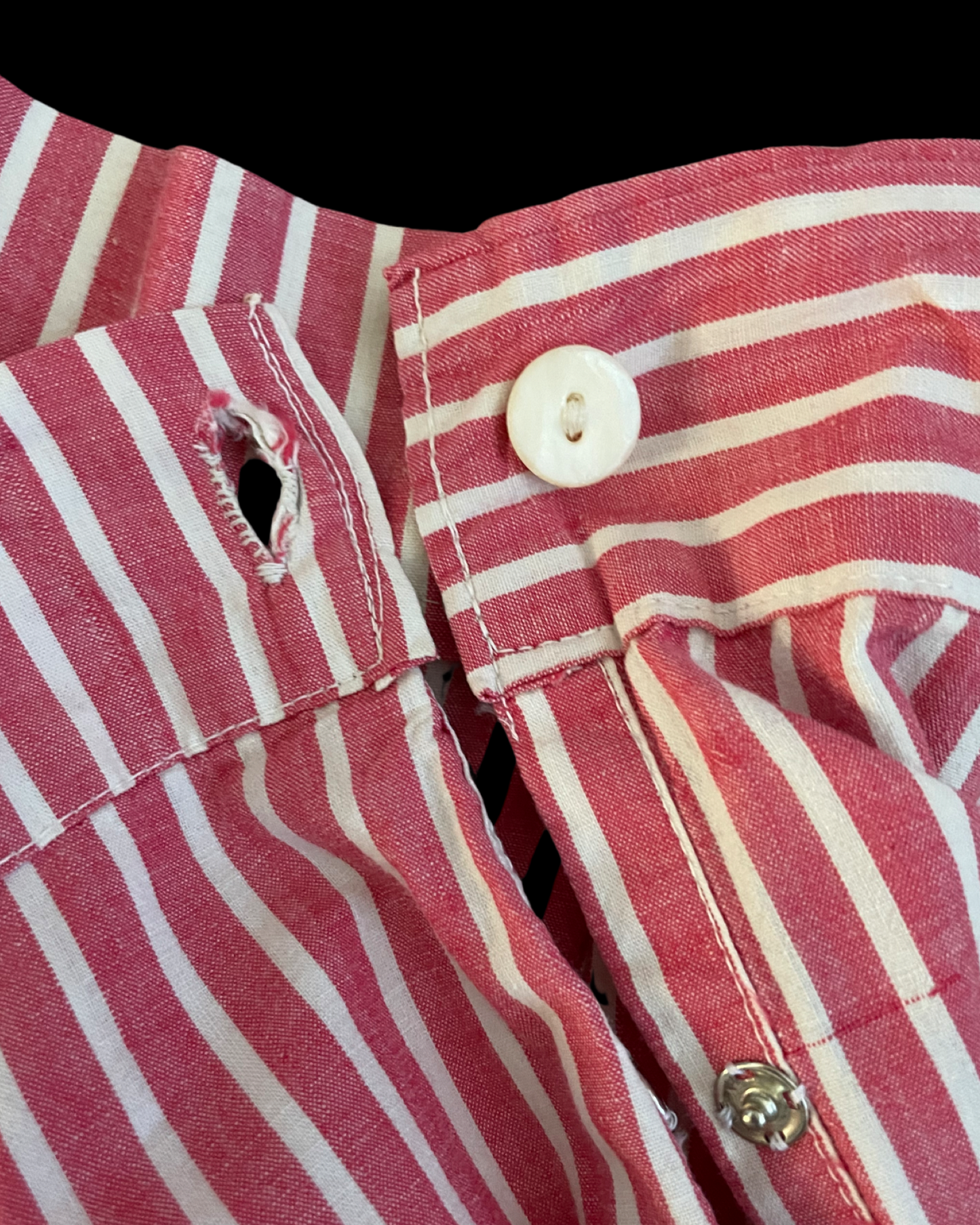 1940s Candy Striped Cotton 3 Piece Pant Set