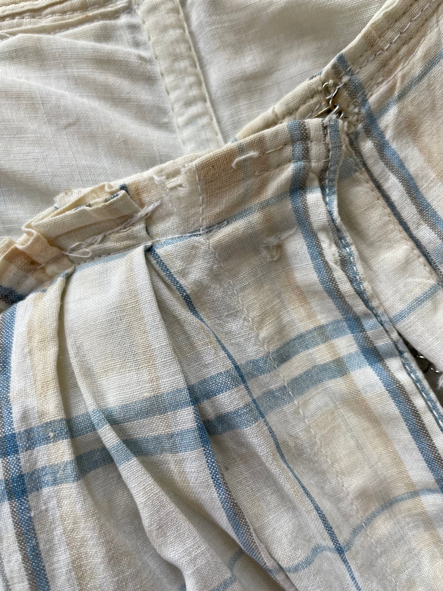 Edwardian Windowpane Cotton Chore Skirt