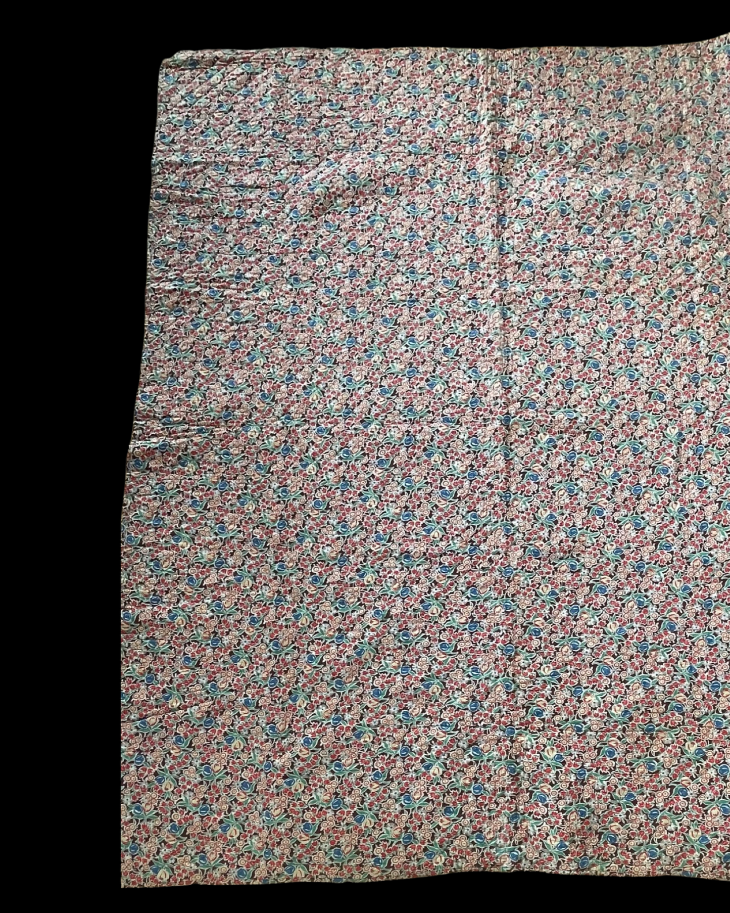 Early 1900s Calico Patchwork Hand Stitched Quilt