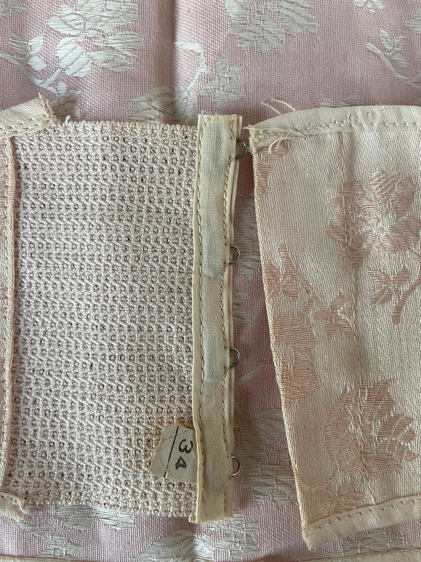 1920s Bandeaux Cotton Damask Bralette