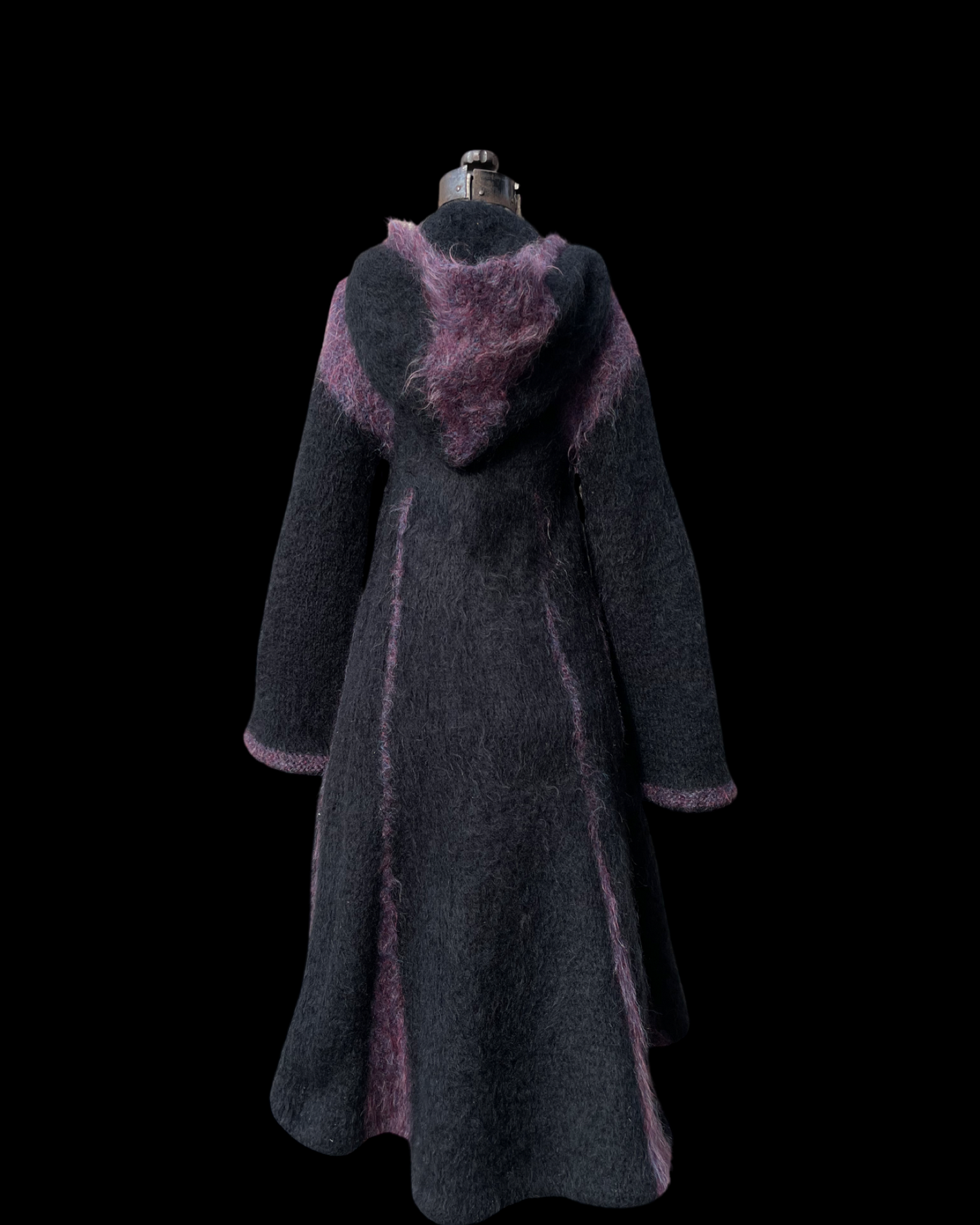 Rare 1930s/40s Hooded Knit Mohair Coat