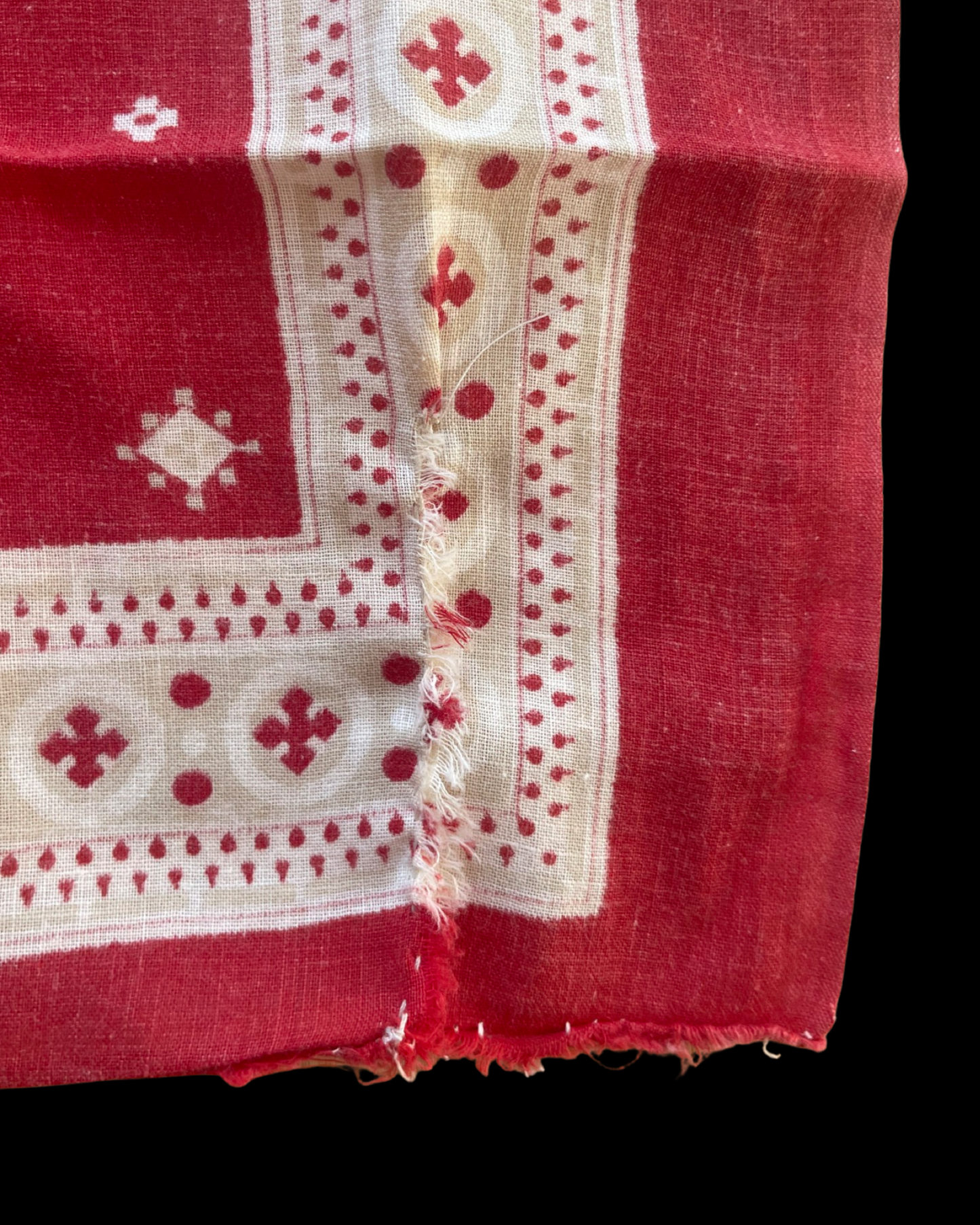 Antique Turkey Red Cotton Bandana