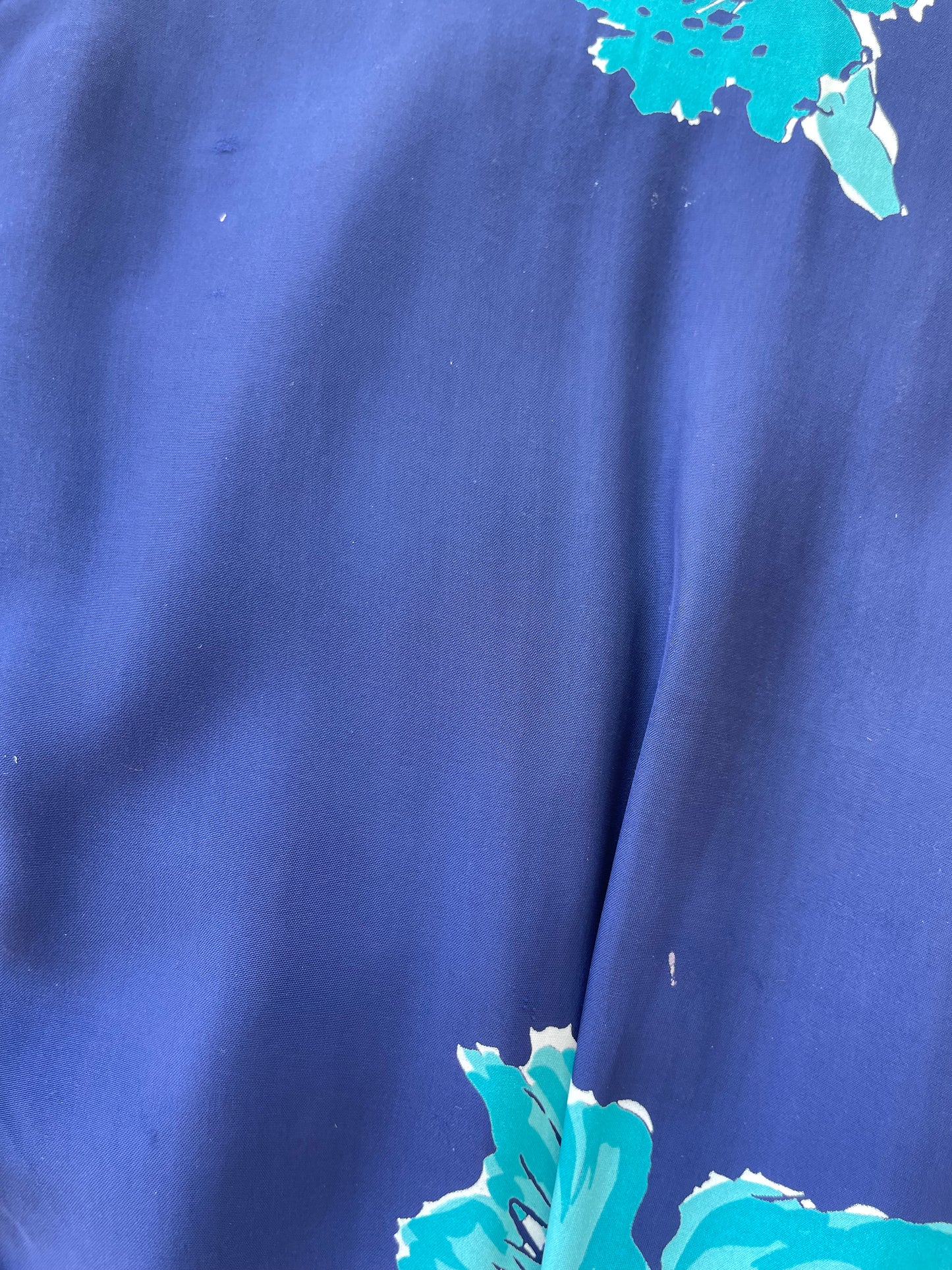Rare 1940s Cold Rayon Floral Zip Front Palazzo Jumpsuit