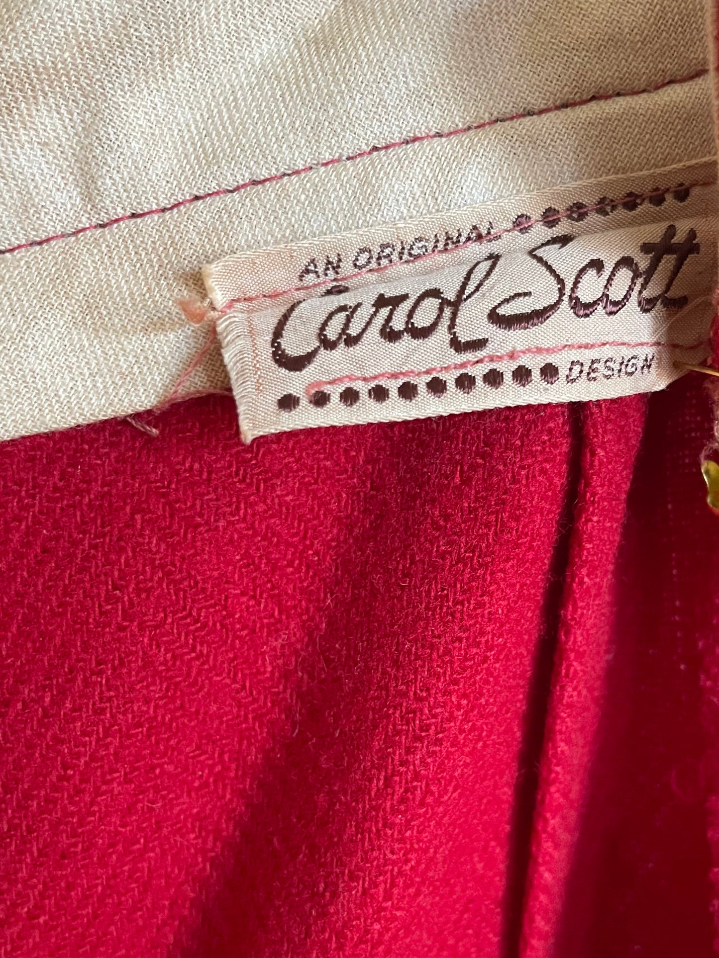 1950s Soft Wool Flannel Side Button Pants