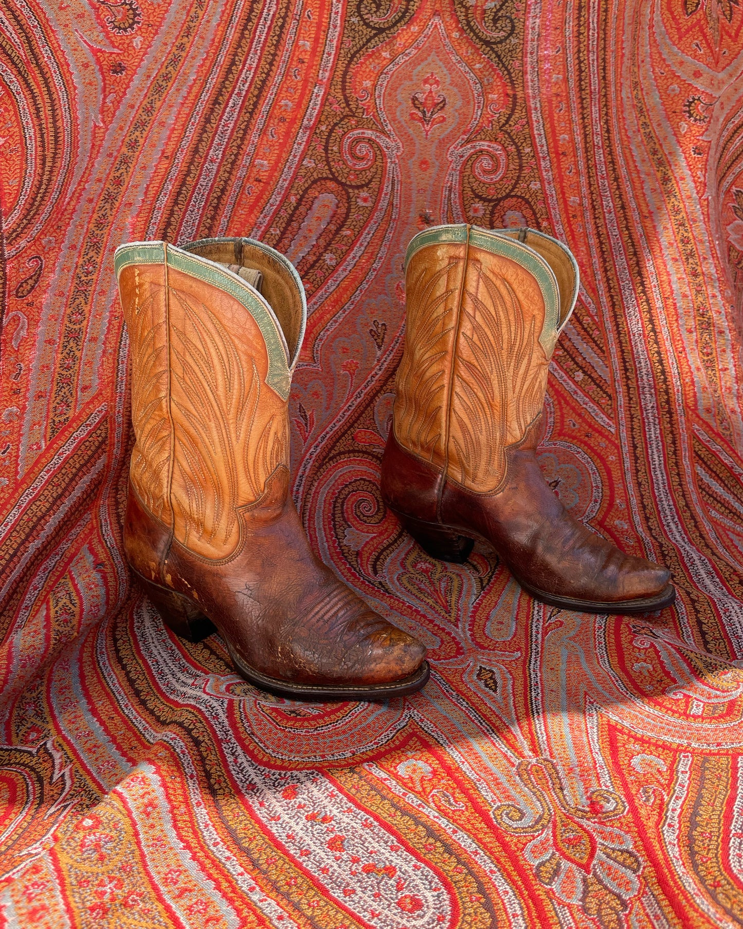 1940s Two Tone PeeWee Cowboy Boots