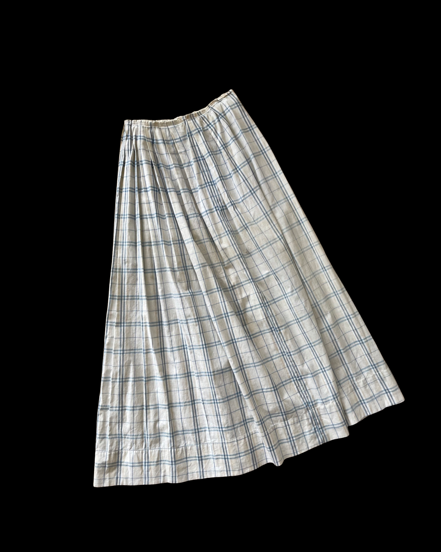 Edwardian Windowpane Cotton Chore Skirt