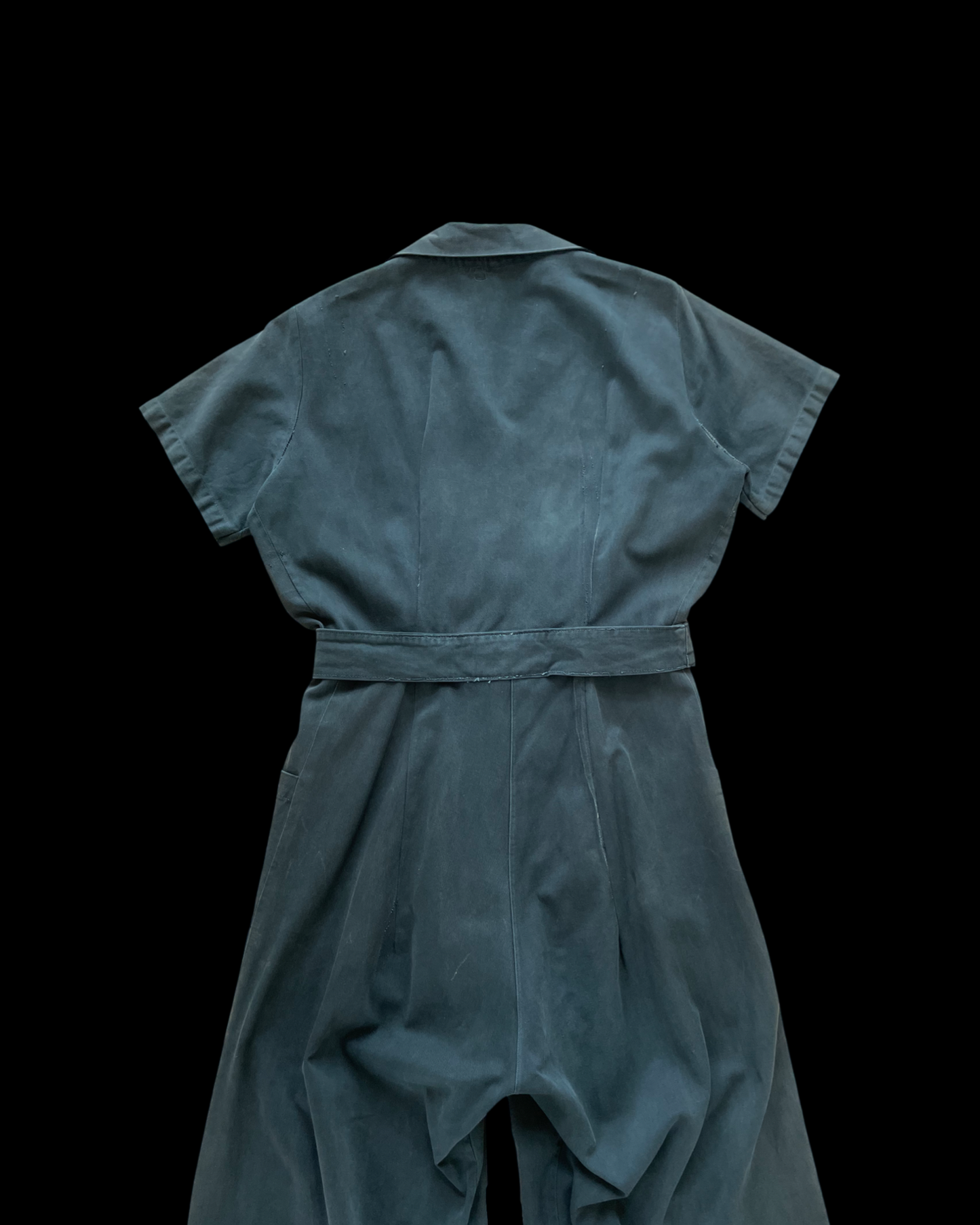 Rare WWII Era Ladies Workwear Belted Cotton Twill Coveralls