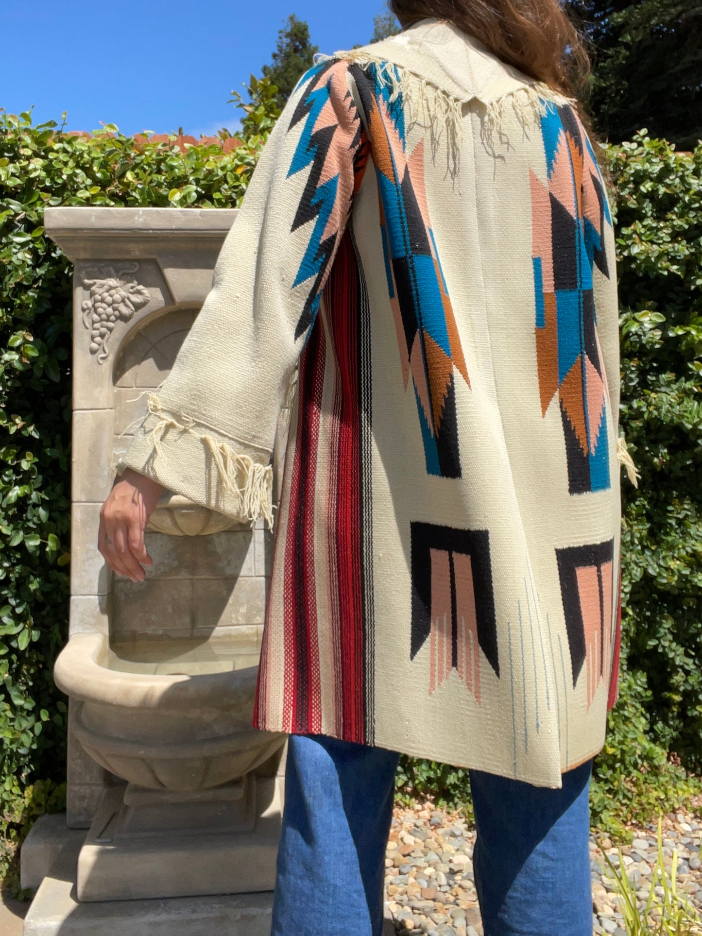 RESERVED Rare 1930s/40s Chimayo Fringe Coat