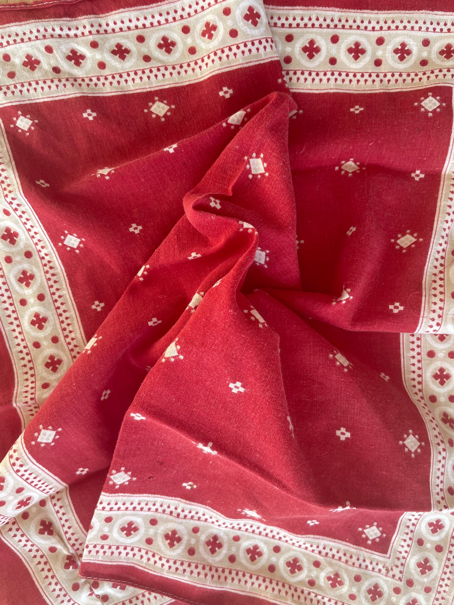 Antique Turkey Red Cotton Bandana