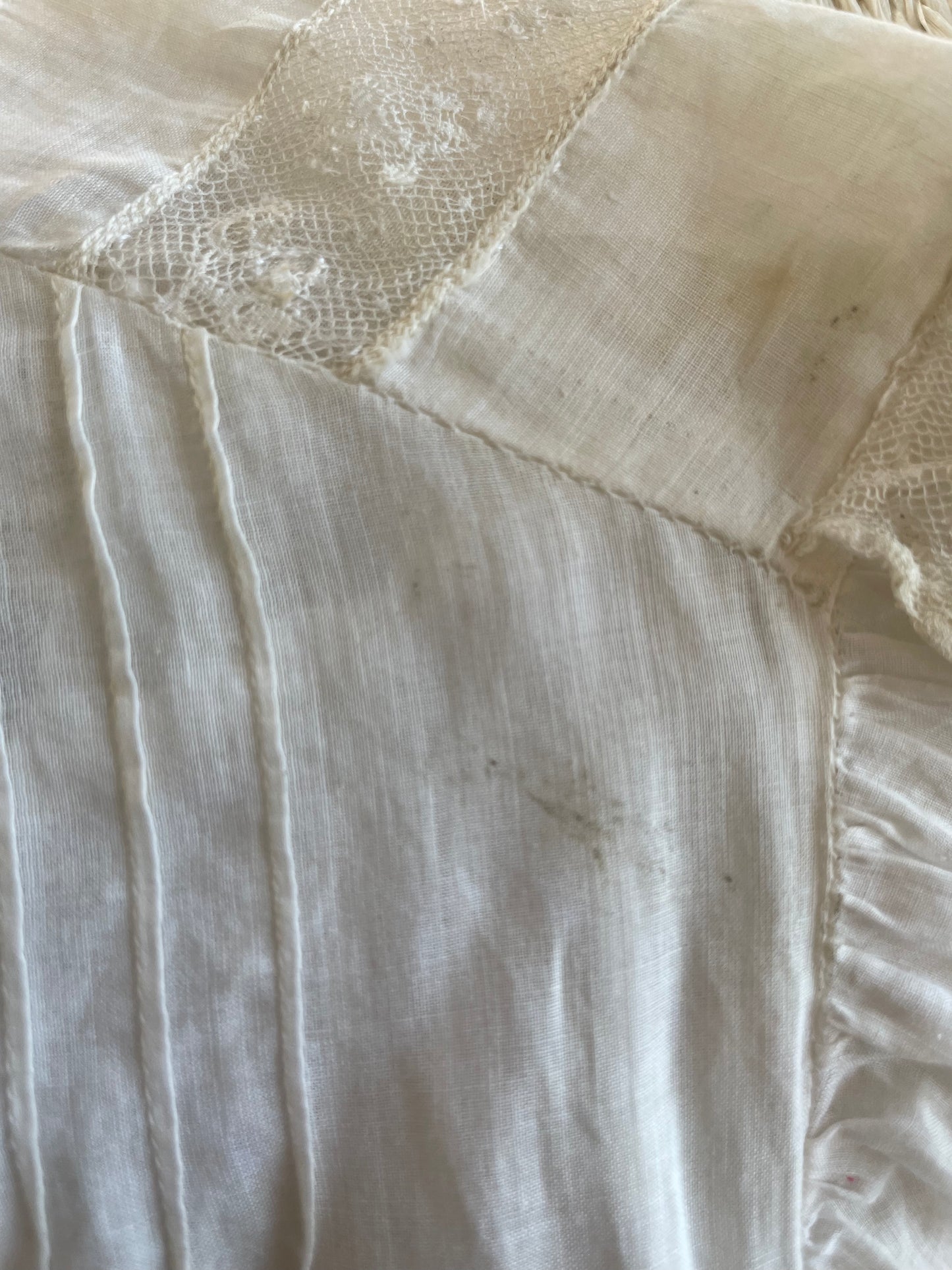 Edwardian Cotton Lawn Eyelet Prairie Dress