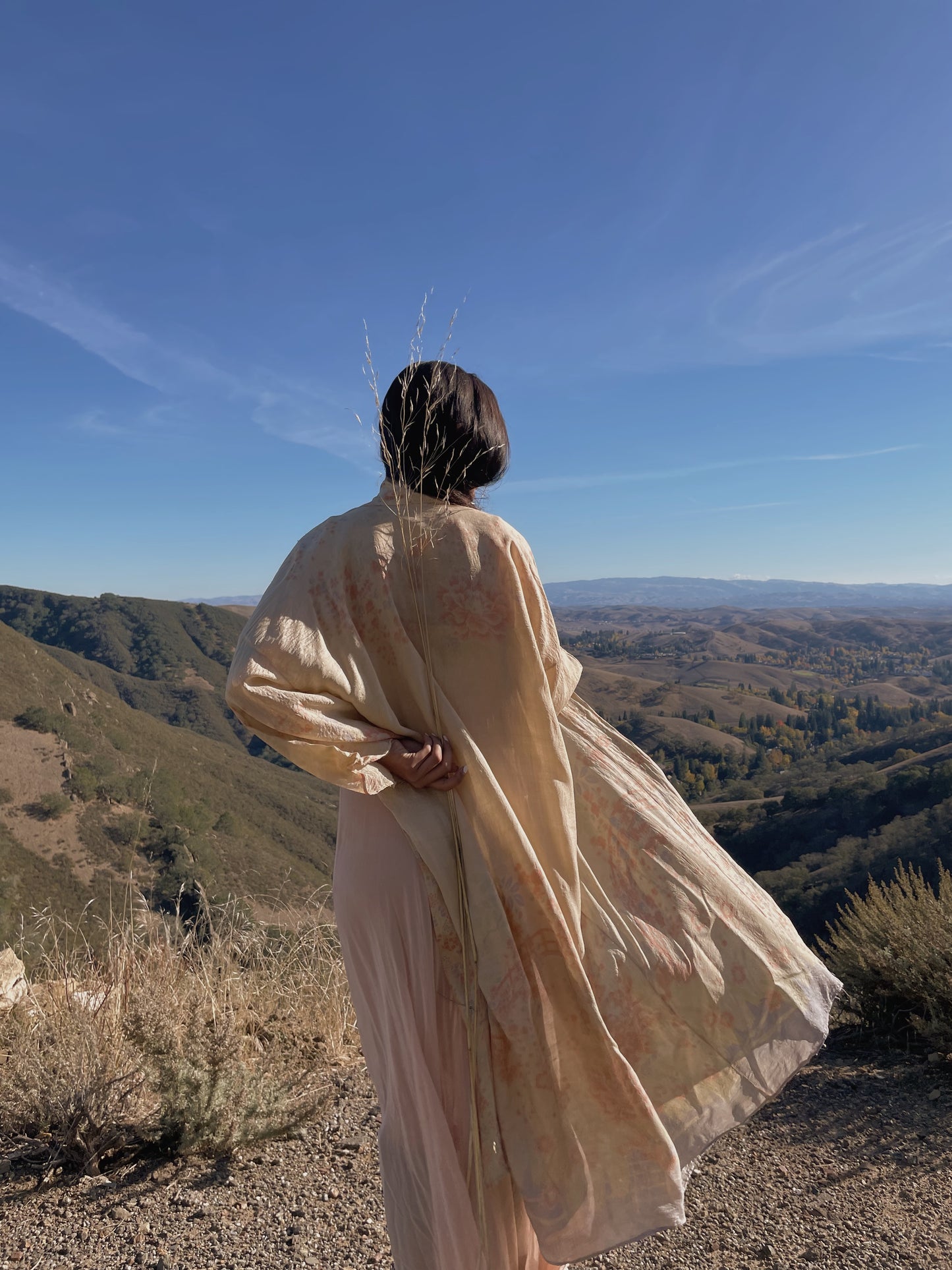 1920s Pastel Pongee Silk Dressing Gown Robe
