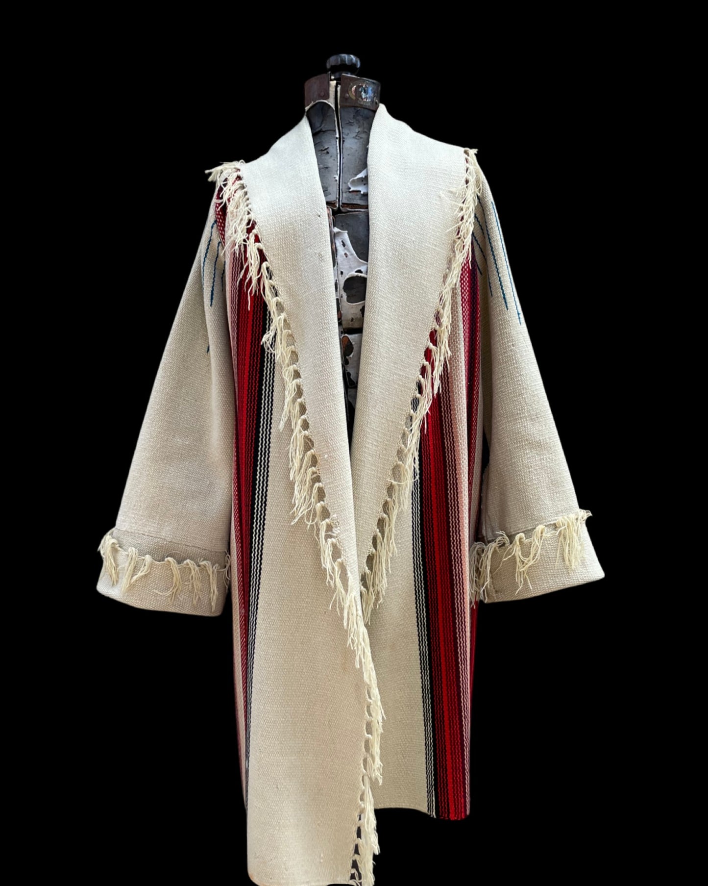 RESERVED Rare 1930s/40s Chimayo Fringe Coat