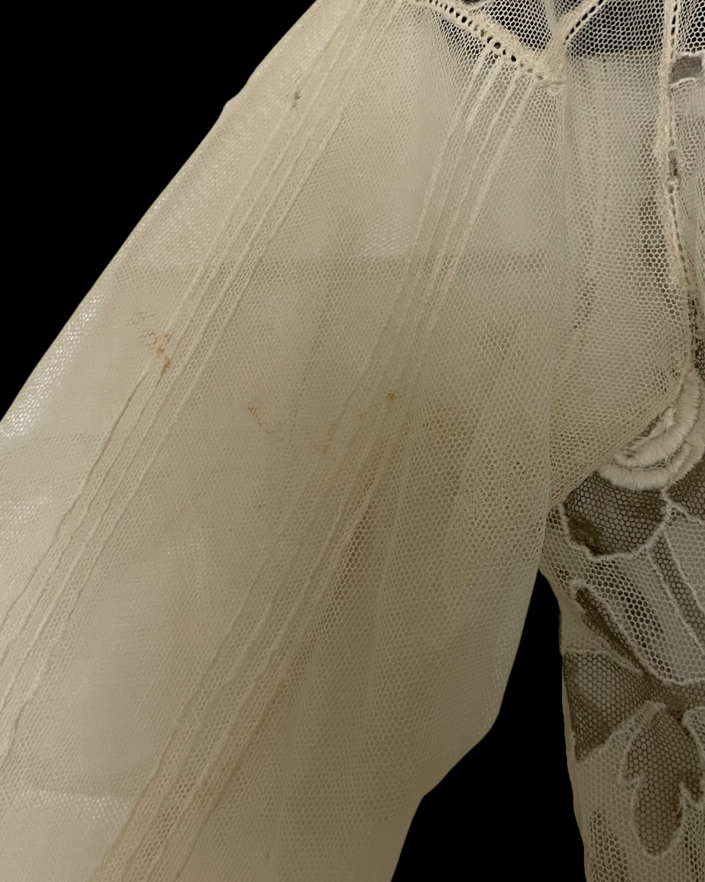 Edwardian Floral Net Pigeon Breast Blouse