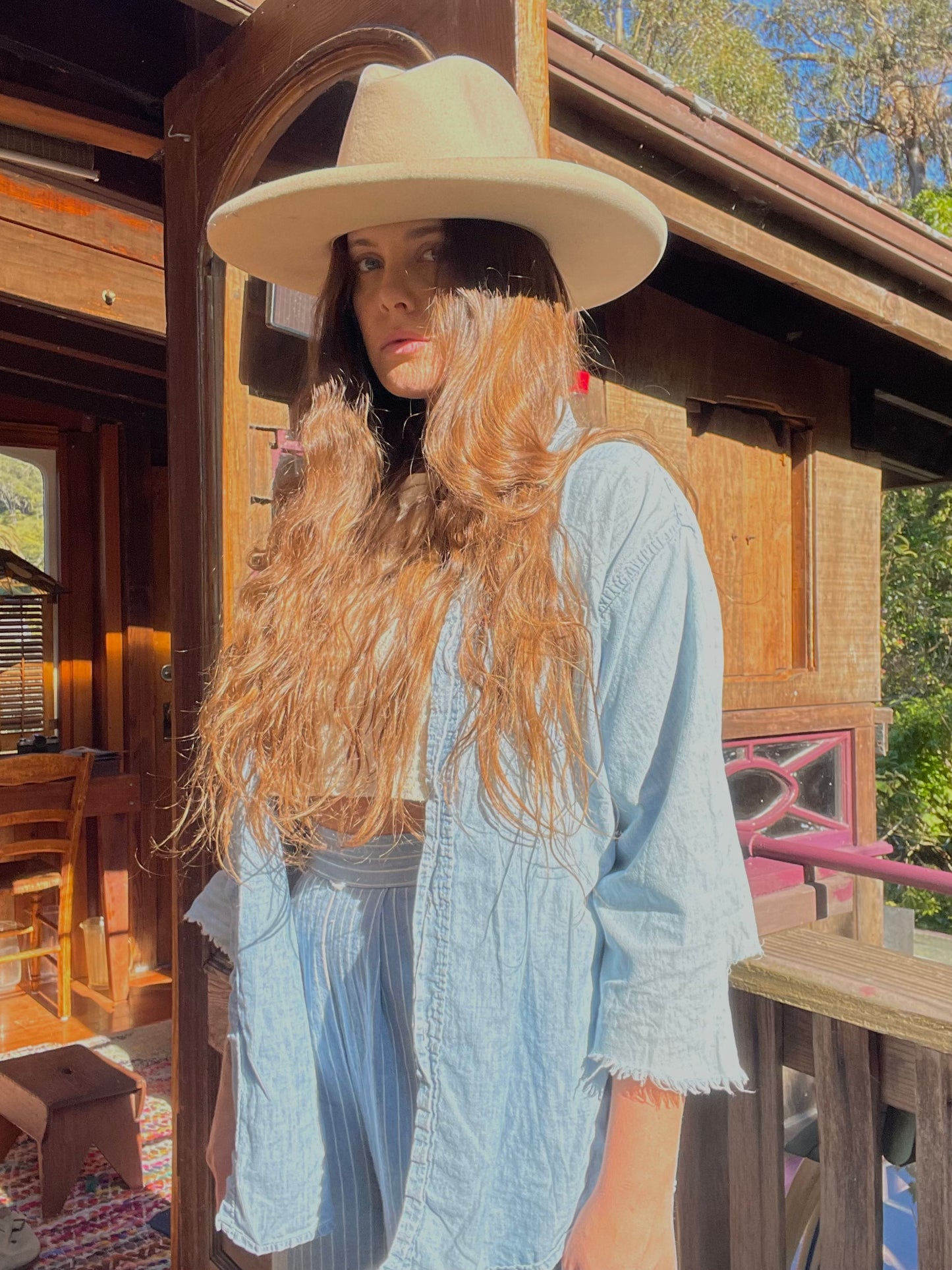 1940s Open Crown Beaver Felt Cowboy Western Hat