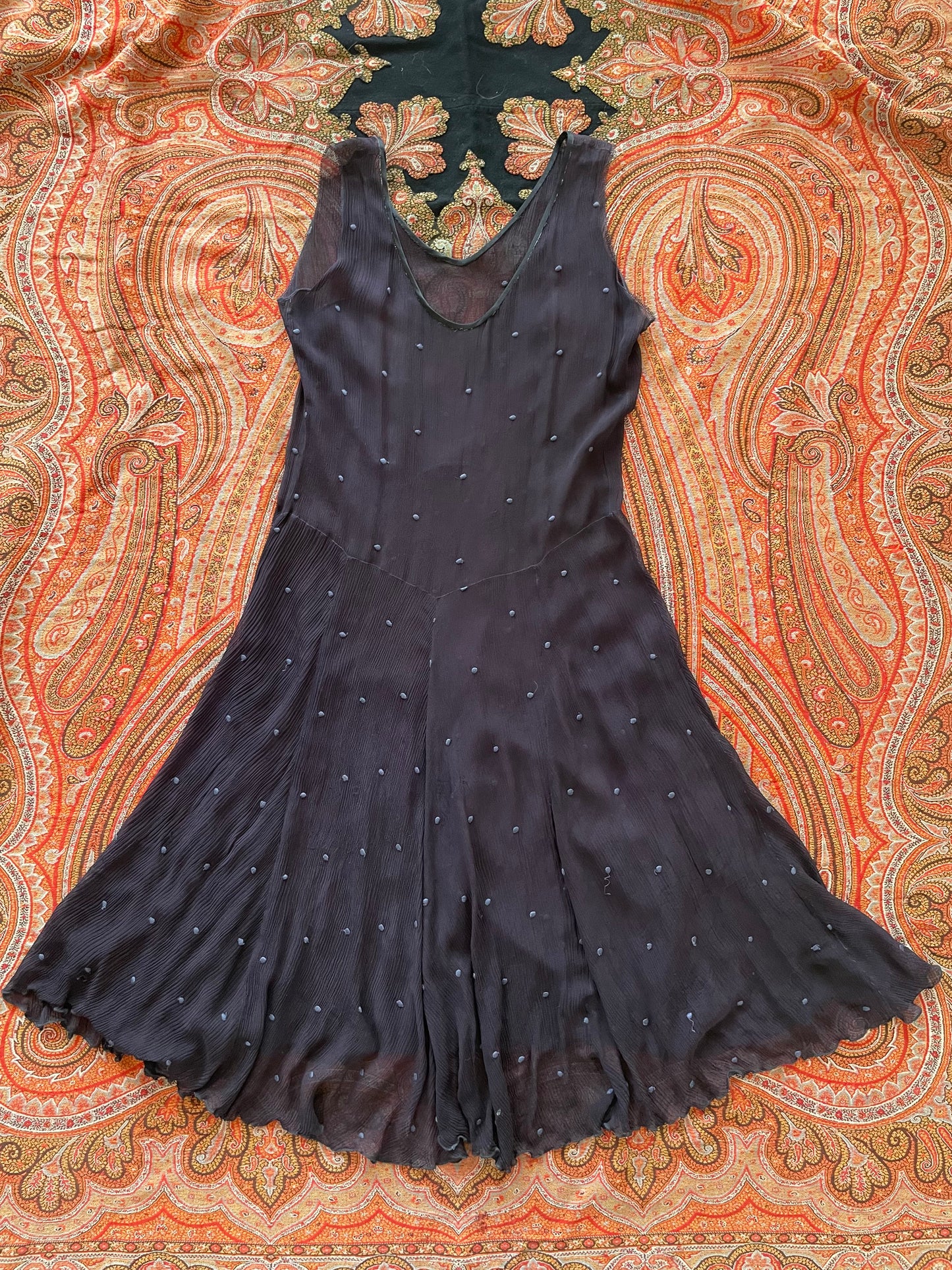 Antique 1920s Swiss Dot Chiffon Dress
