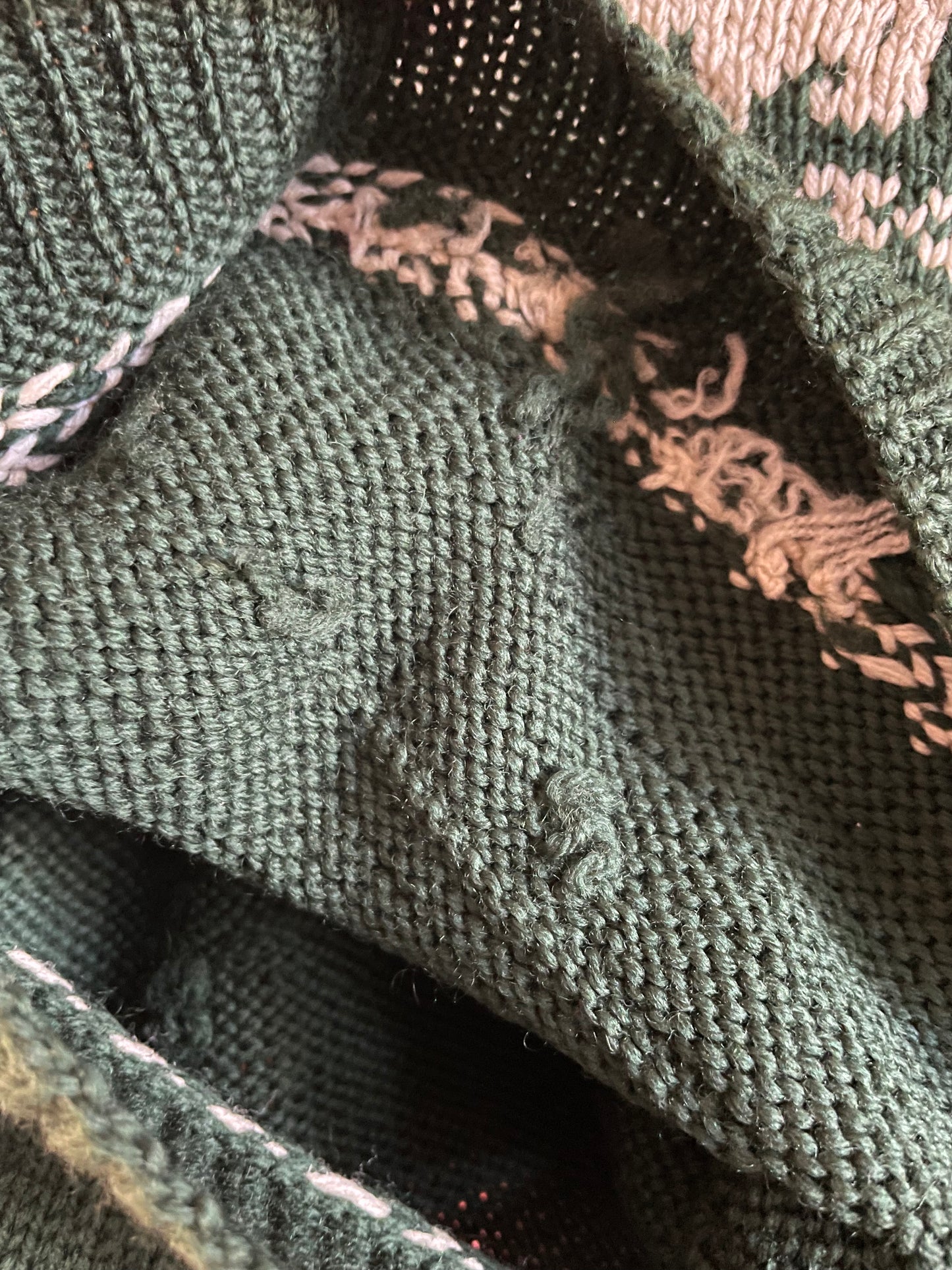 1940s Novelty Wool Cropped Knit Sweater
